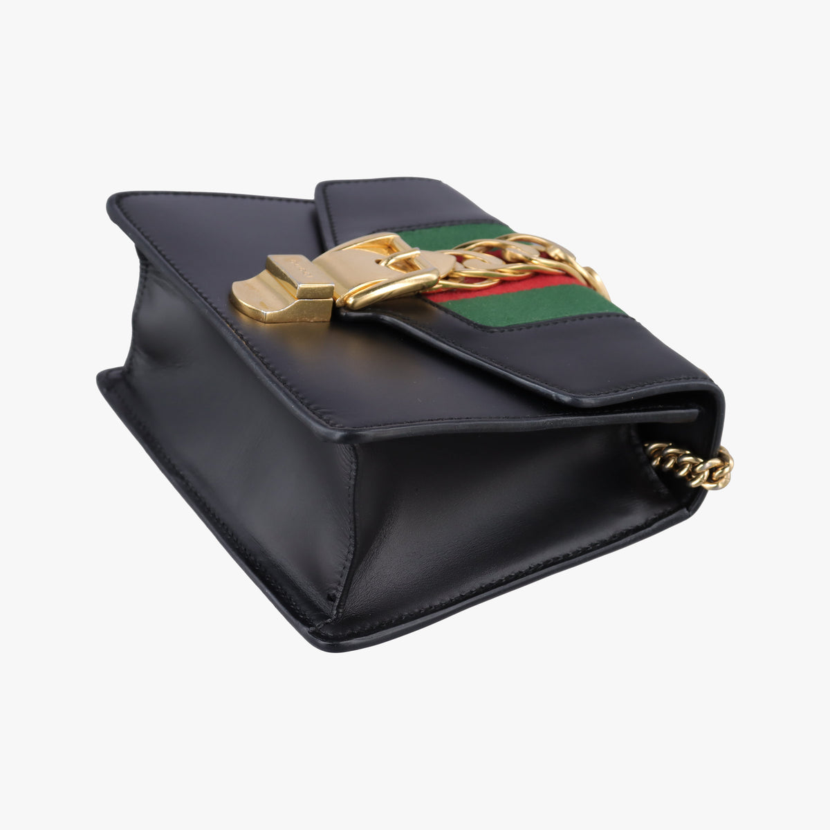 Vintage Gucci Sylvie Black×red×green Leather 431666 shoulderbag | stylenewstar