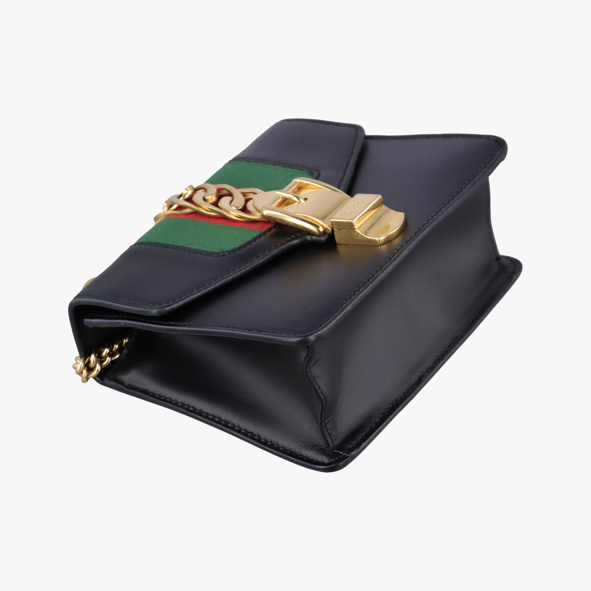 Vintage Gucci Sylvie Black×red×green Leather 431666 shoulderbag | stylenewstar
