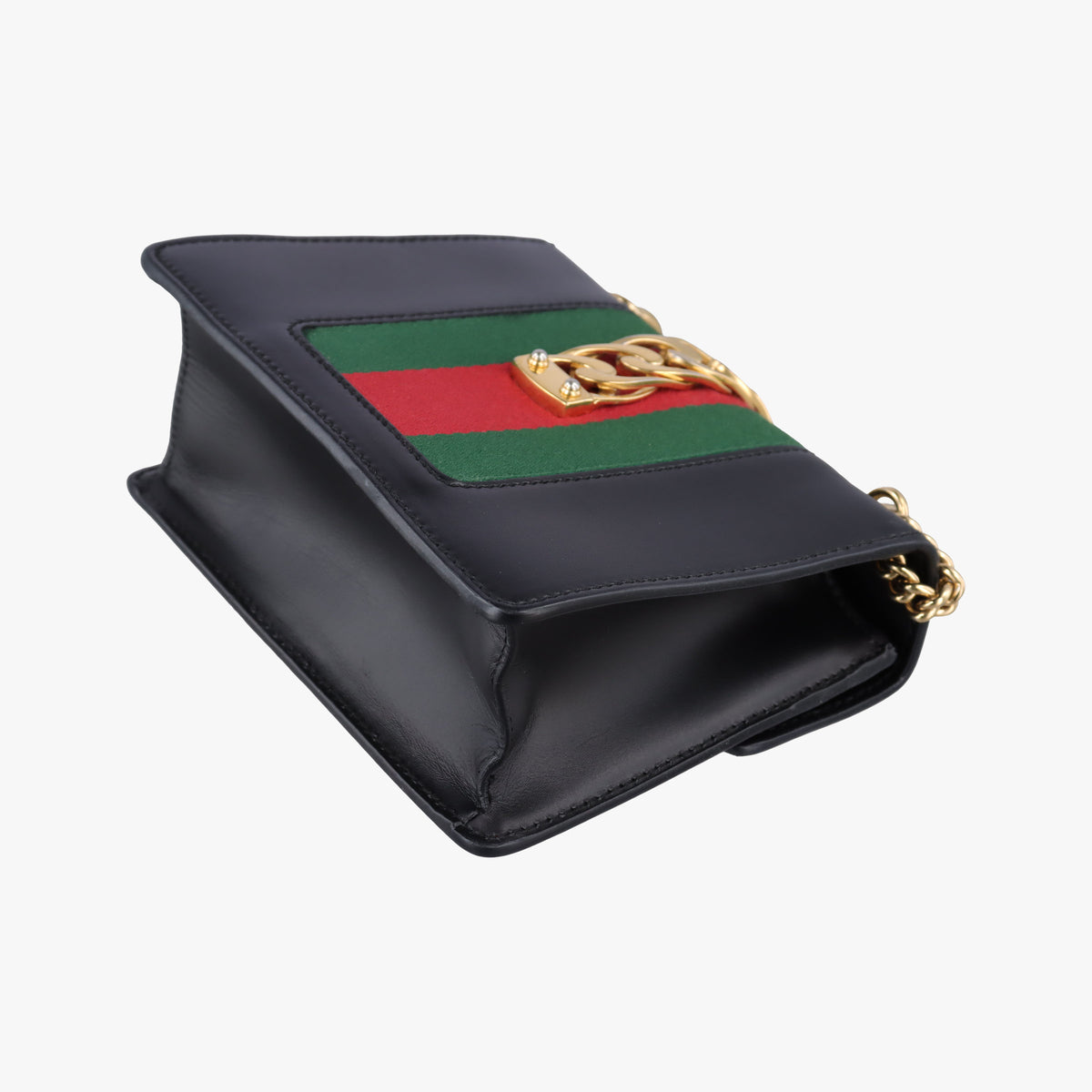 Vintage Gucci Sylvie Black×red×green Leather 431666 shoulderbag | stylenewstar