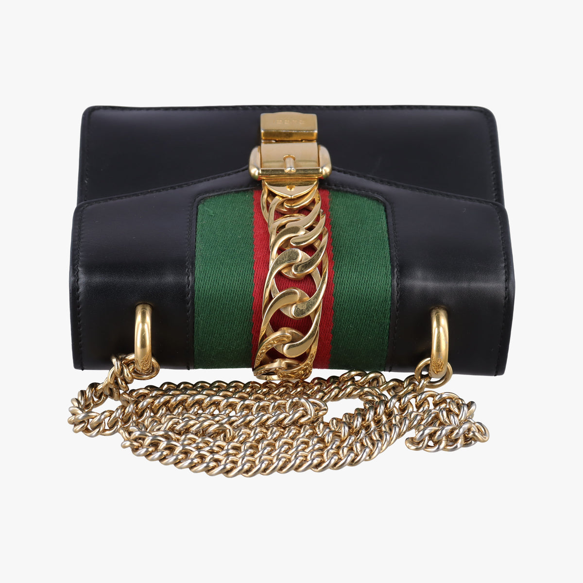 Vintage Gucci Sylvie Black×red×green Leather 431666 shoulderbag | stylenewstar