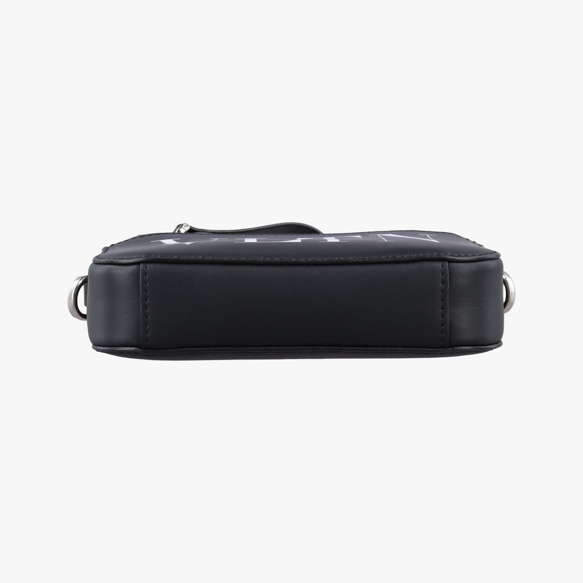 Pre-owned Valentino VLTN Print Black Leather  shoulderbag | stylenewstar