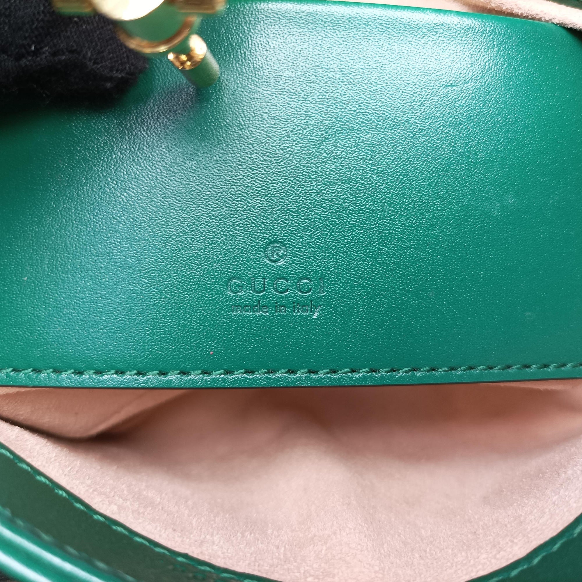 Secondhand Gucci JACKIE 1961 Green Leather 637091 shoulderbag | stylenewstar