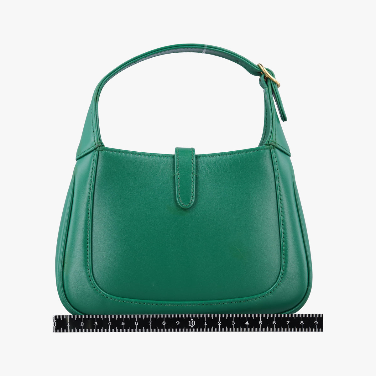 Secondhand Gucci JACKIE 1961 Green Leather 637091 shoulderbag | stylenewstar