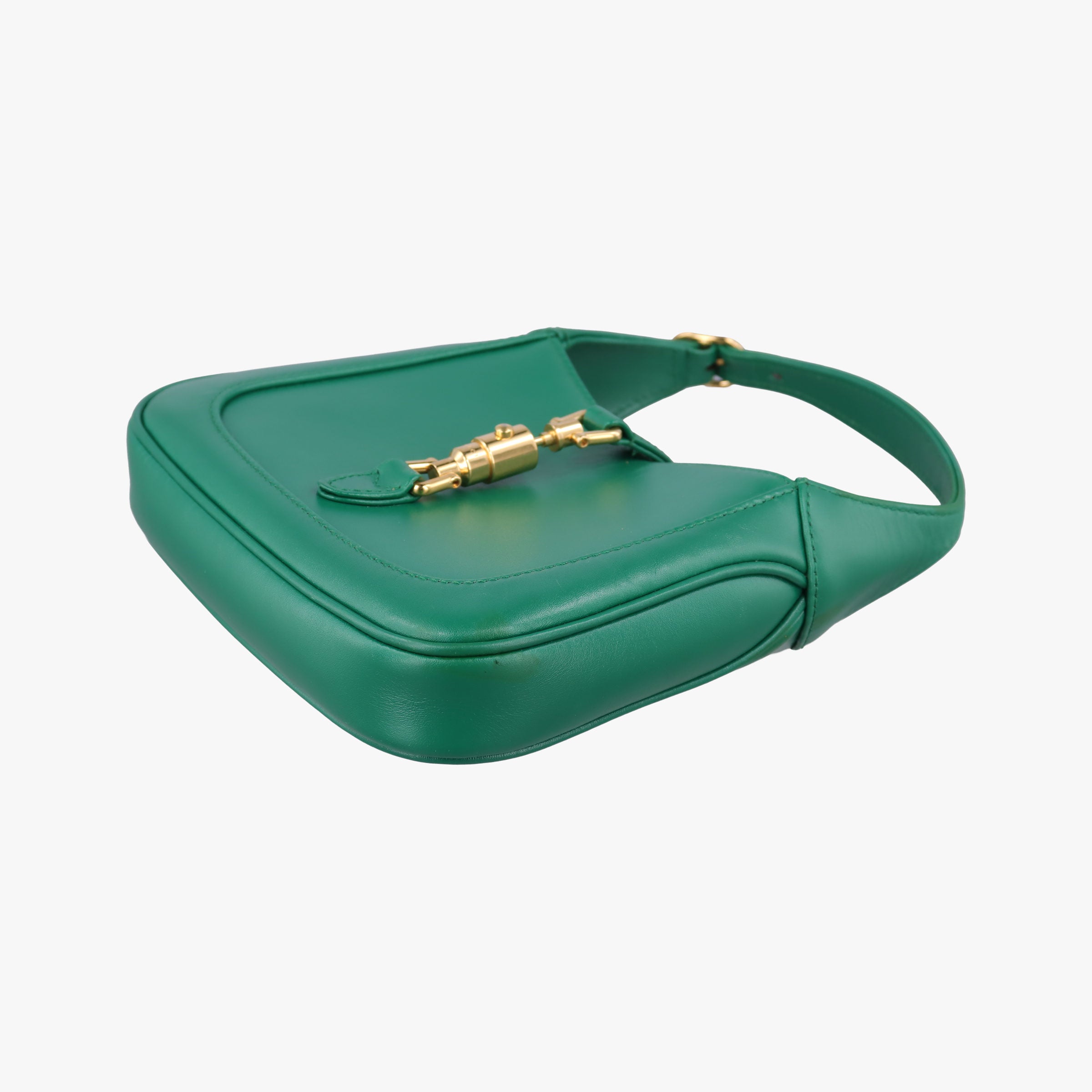 Secondhand Gucci JACKIE 1961 Green Leather 637091 shoulderbag | stylenewstar