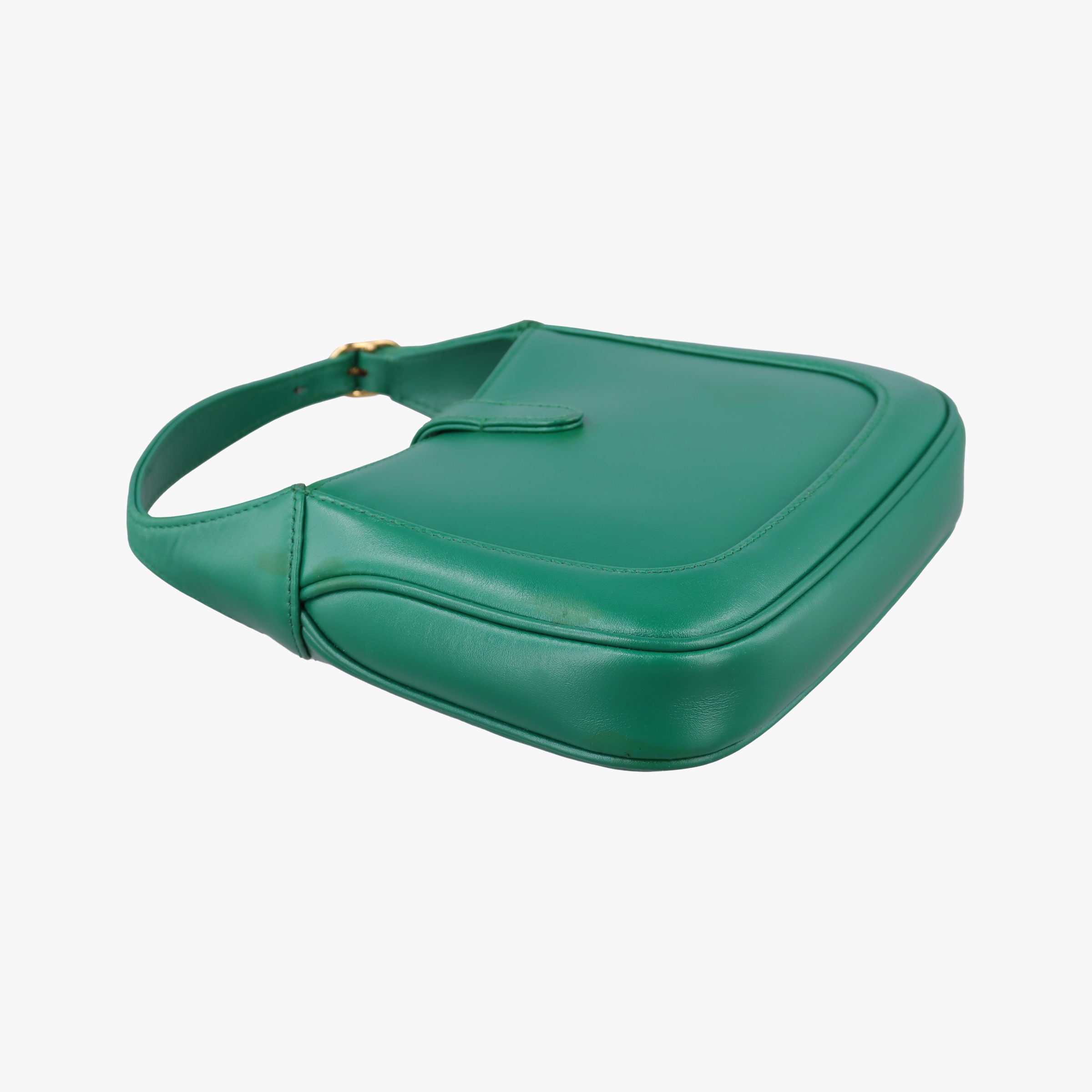 Secondhand Gucci JACKIE 1961 Green Leather 637091 shoulderbag | stylenewstar