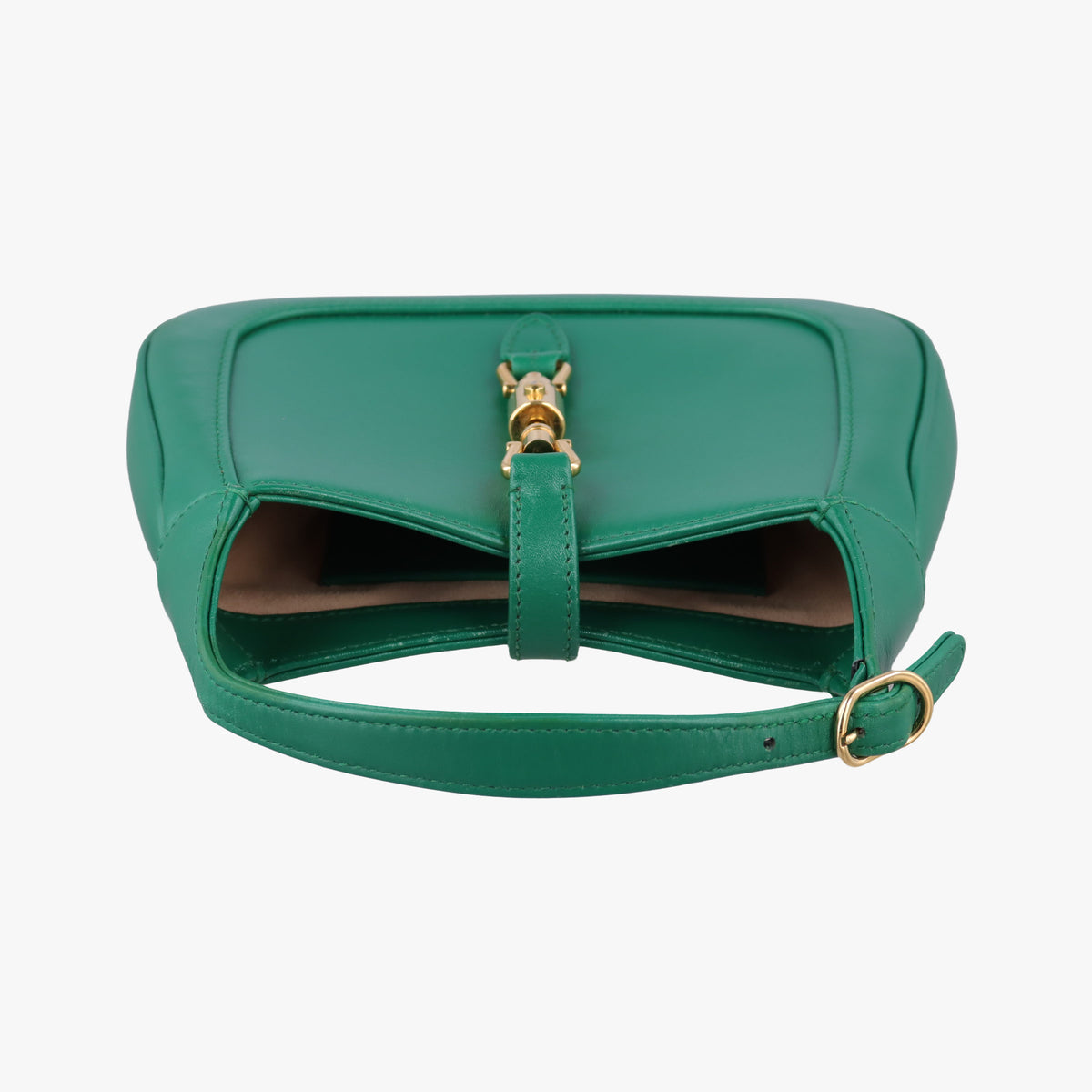 Secondhand Gucci JACKIE 1961 Green Leather 637091 shoulderbag | stylenewstar