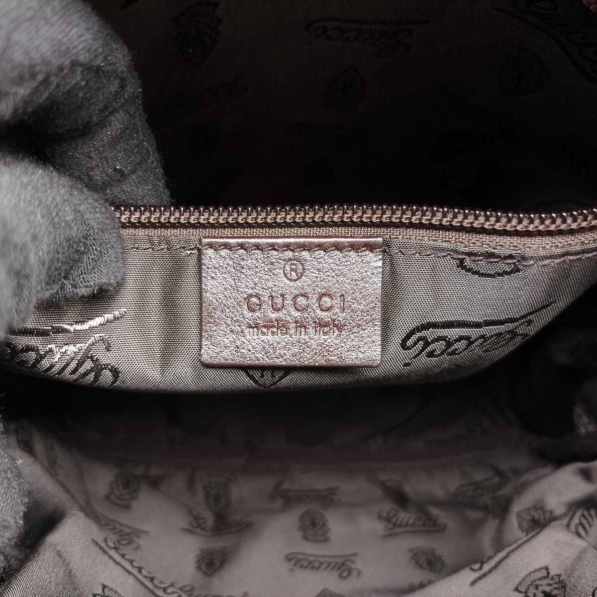 Pre-owned Gucci GG Imprime Messenger Brown Leather 201448 shoulderbag | stylenewstar