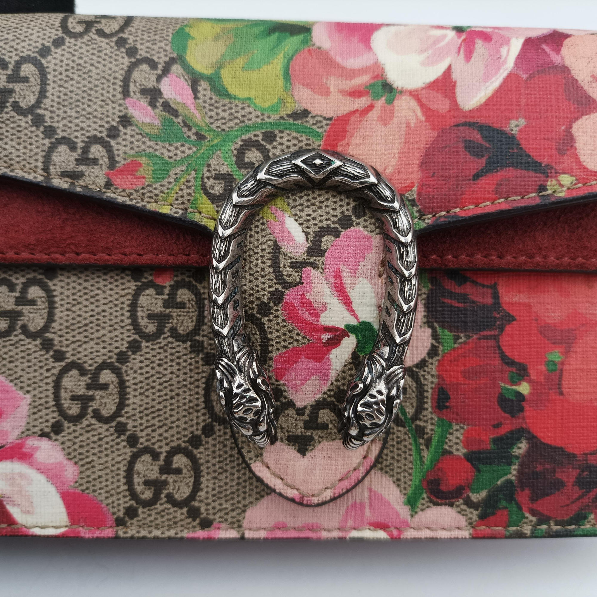 Pre-owned Gucci Dionysus Beige×Multicolour PVC coated canvas×suede 476432 shoulderbag | stylenewstar