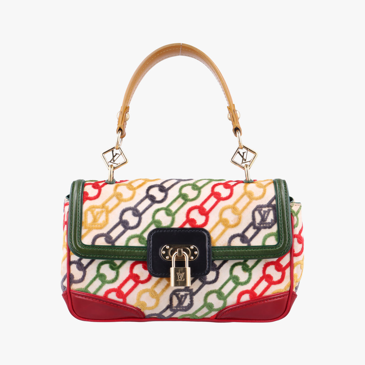 Vintage Louis Vuitton Dolly Charms multicolor Velvet×leather M95208 handbag | stylenewstar