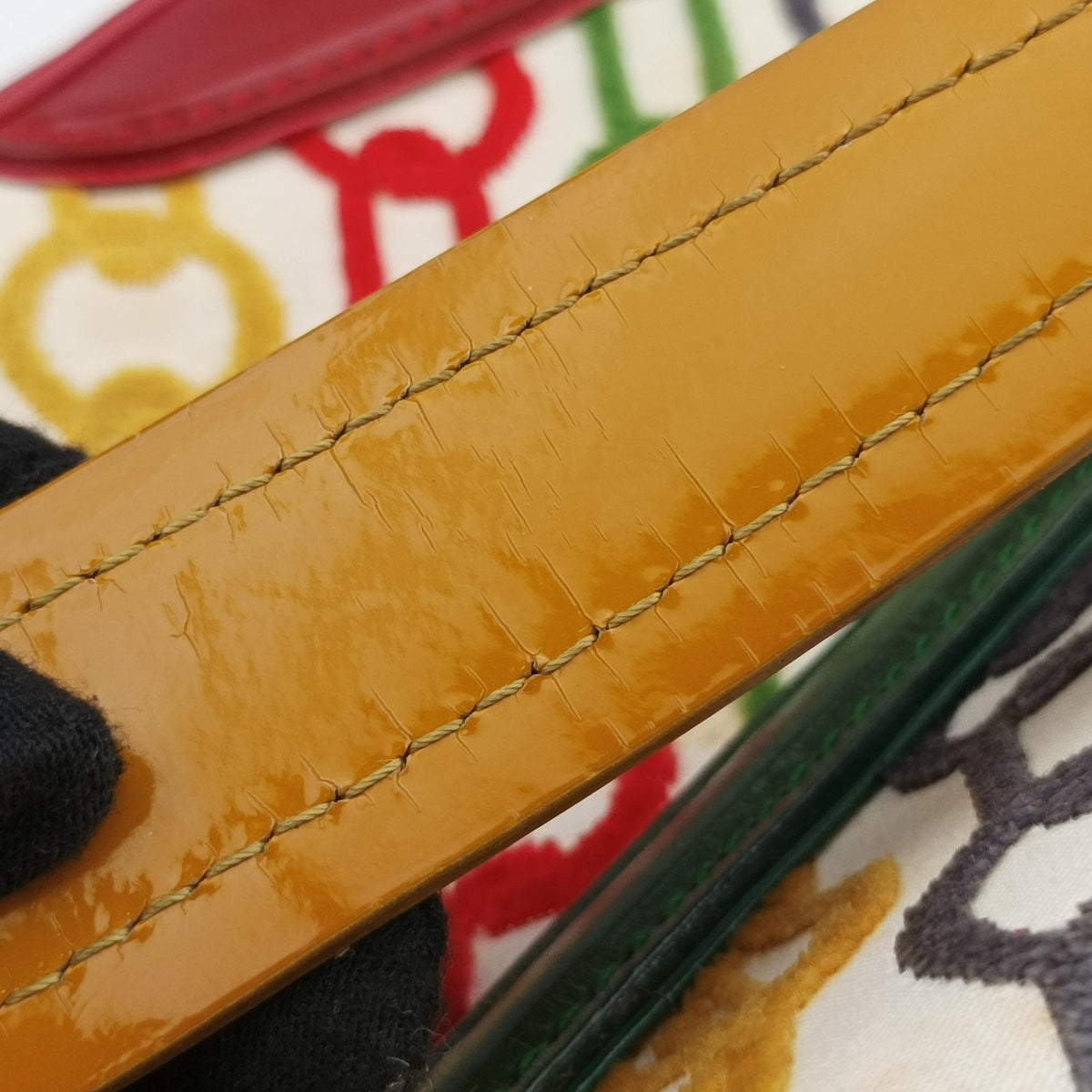 Vintage Louis Vuitton Dolly Charms multicolor Velvet×leather M95208 handbag | stylenewstar