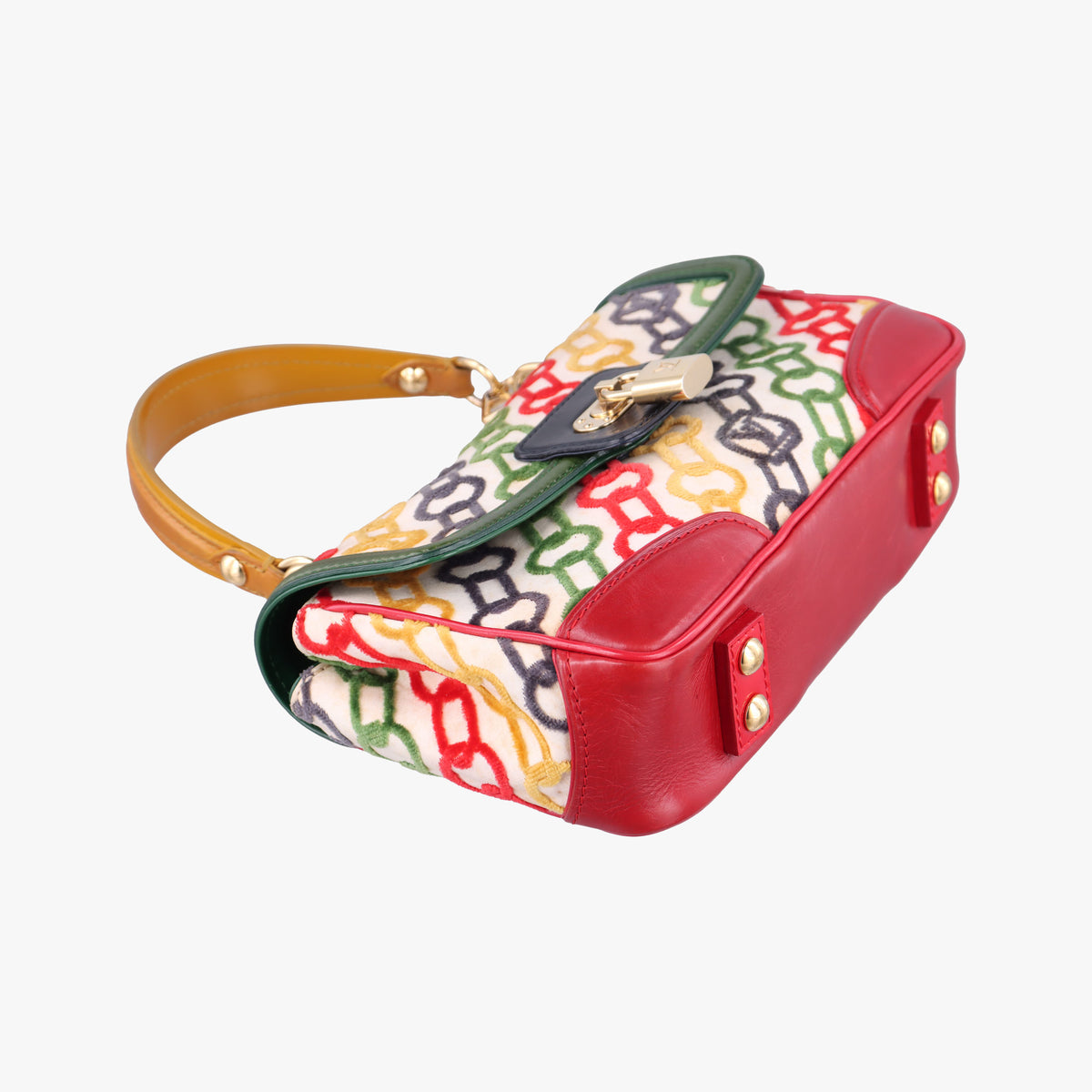 Vintage Louis Vuitton Dolly Charms multicolor Velvet×leather M95208 handbag | stylenewstar