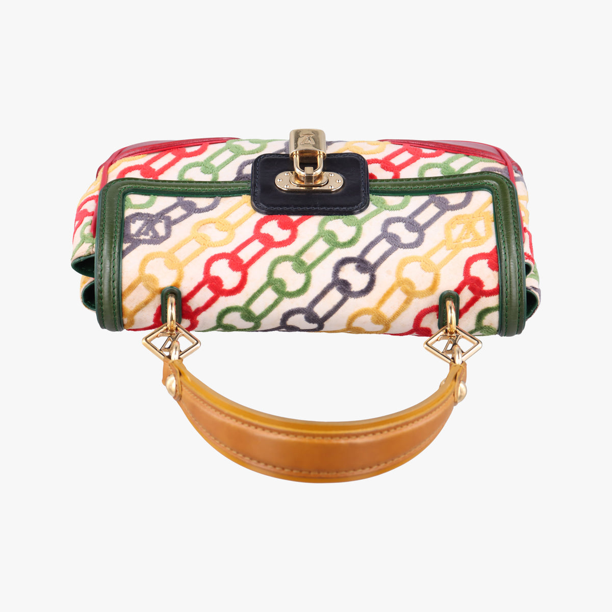 Vintage Louis Vuitton Dolly Charms multicolor Velvet×leather M95208 handbag | stylenewstar