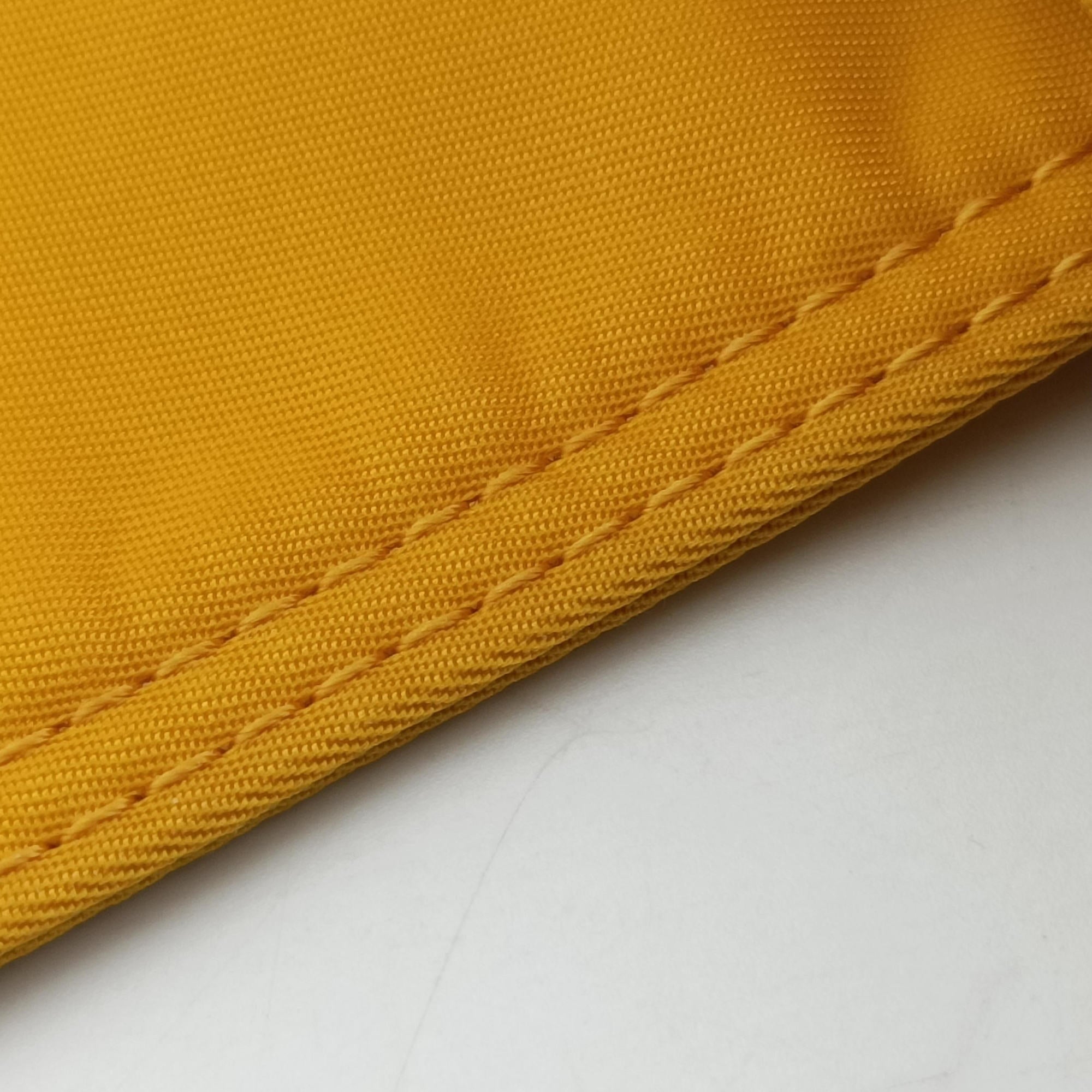 Pre-owned Fendi Baguette Messenger Yellow Nylon× leather 7VA536 shoulderbag | stylenewstar