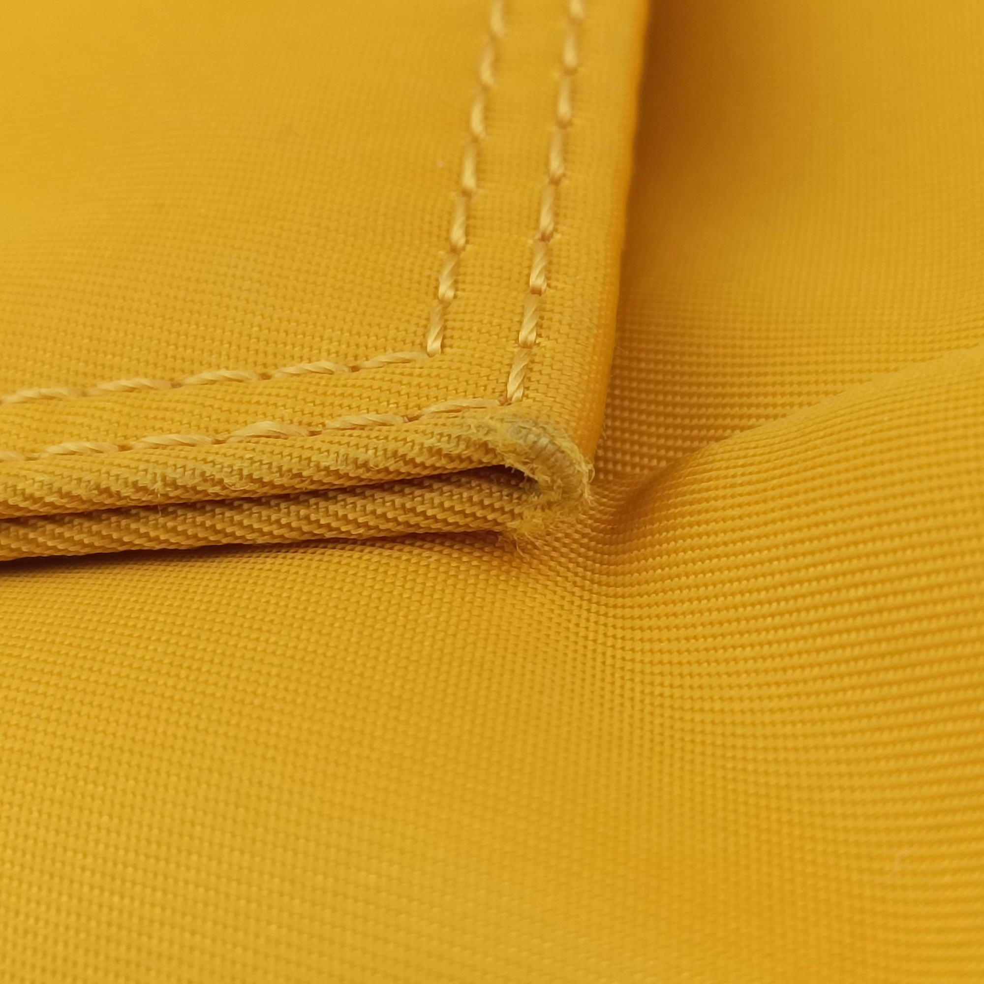 Pre-owned Fendi Baguette Messenger Yellow Nylon× leather 7VA536 shoulderbag | stylenewstar