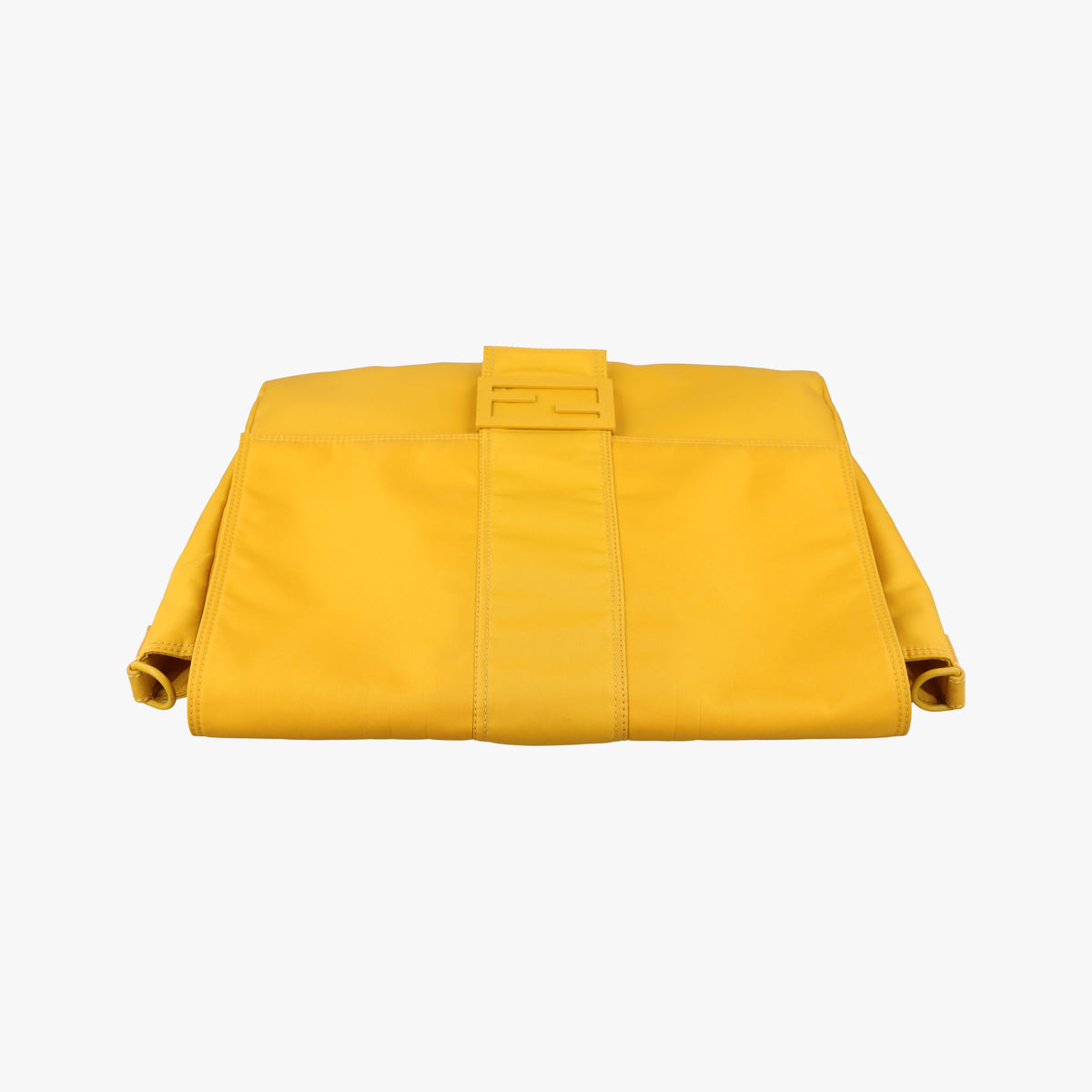 Pre-owned Fendi Baguette Messenger Yellow Nylon× leather 7VA536 shoulderbag | stylenewstar