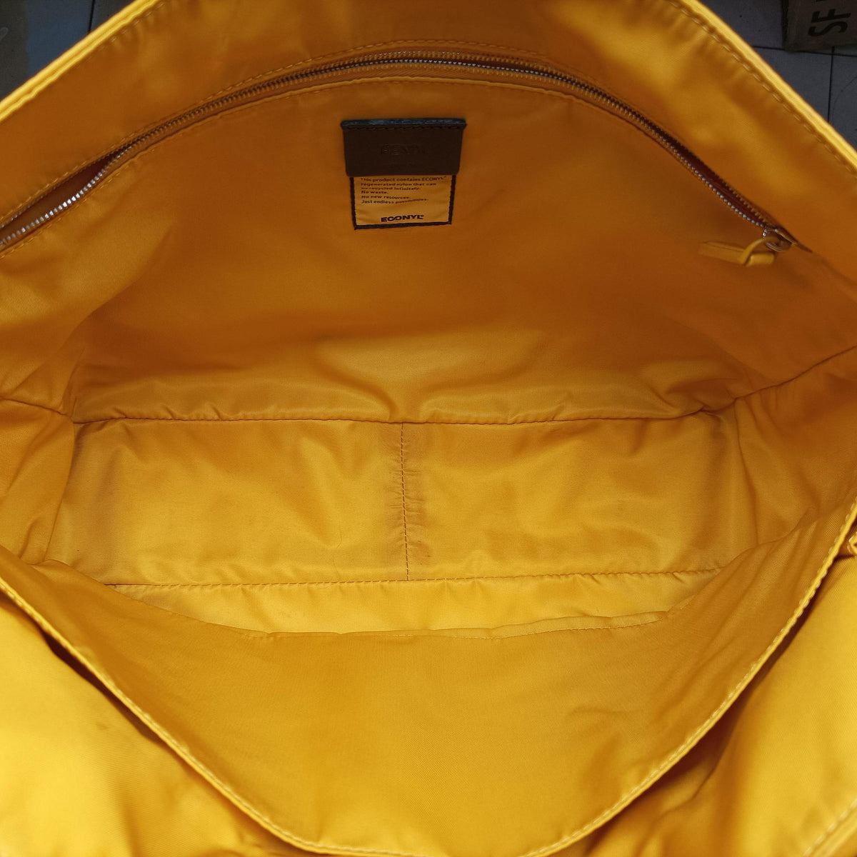 Pre-owned Fendi Baguette Messenger Yellow Nylon× leather 7VA536 shoulderbag | stylenewstar