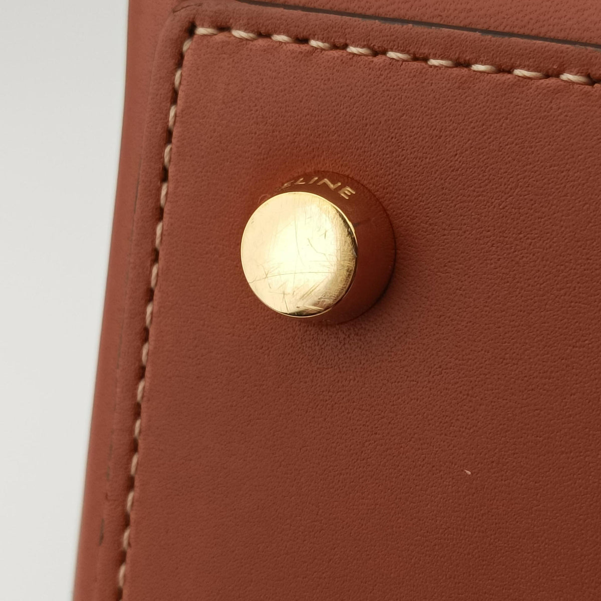 Pre-owned Celine 16 Mini Bag Brown Calfskin 188003 shoulderbag | stylenewstar