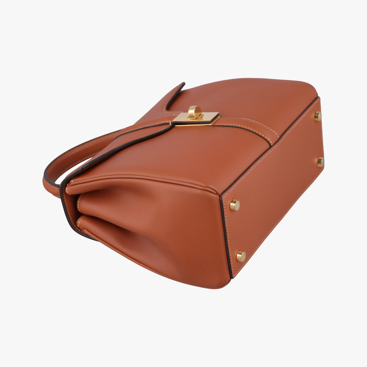 Pre-owned Celine 16 Mini Bag Brown Calfskin 188003 shoulderbag | stylenewstar