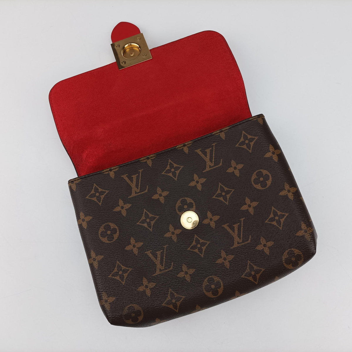 Vintage Louis Vuitton Locky BB Monogram/Brown×Coqulicot Monogram canvas×calf leather M44322 shoulderbag | stylenewstar