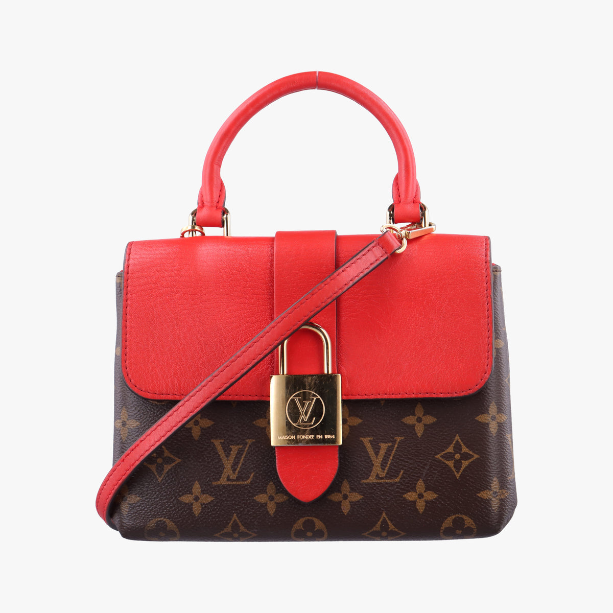 Vintage Louis Vuitton Locky BB Monogram/Brown×Coqulicot Monogram canvas×calf leather M44322 shoulderbag | stylenewstar