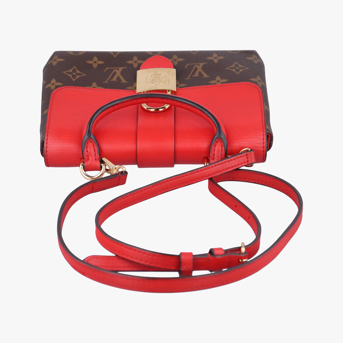 Vintage Louis Vuitton Locky BB Monogram/Brown×Coqulicot Monogram canvas×calf leather M44322 shoulderbag | stylenewstar