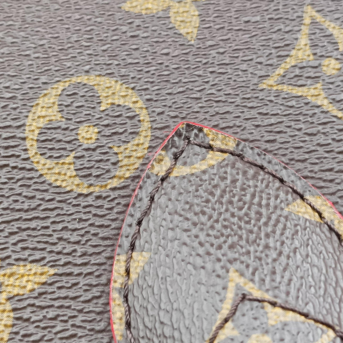 Pre-owned Louis Vuitton Christian Louboutin Collaboration Iconoclast Brown×red×beige Monogram Canvas×calf leather×ponyhair M41234 handbag | stylenewstar