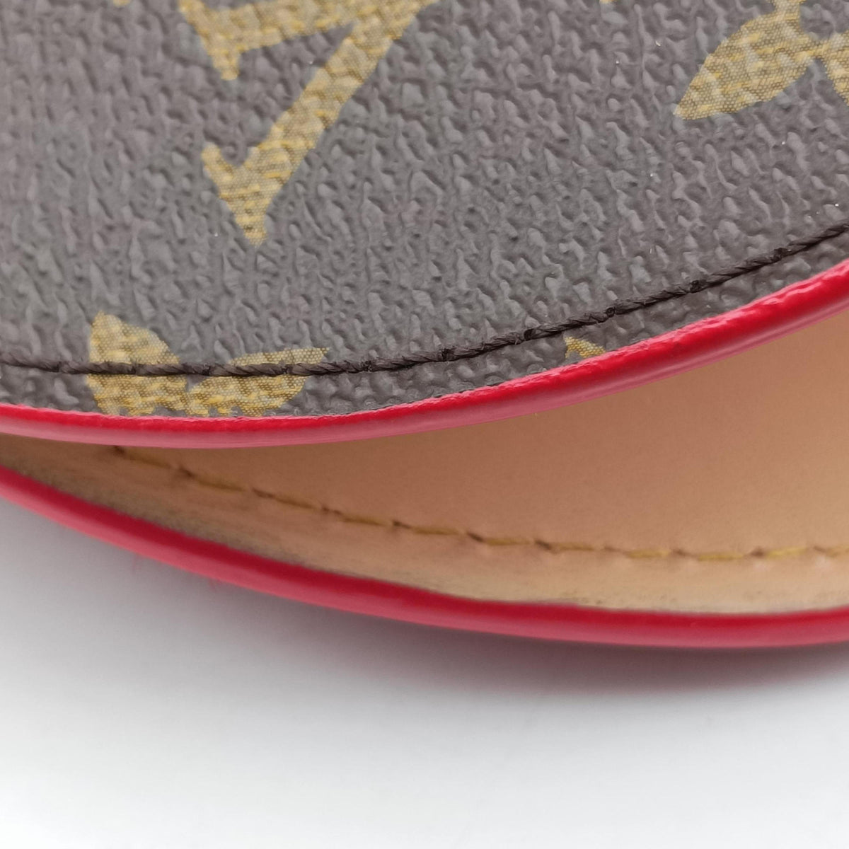 Pre-owned Louis Vuitton Christian Louboutin Collaboration Iconoclast Brown×red×beige Monogram Canvas×calf leather×ponyhair M41234 handbag | stylenewstar
