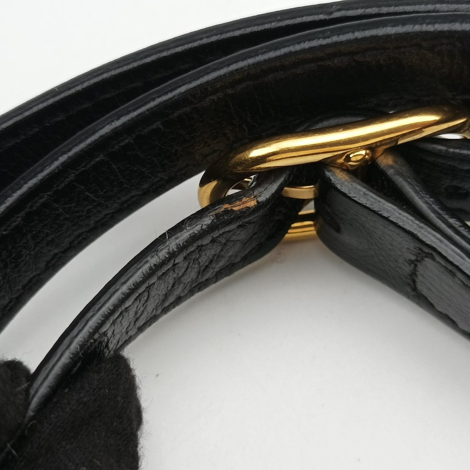 Pre-owned Gucci Sylvie 1969 Black Leather 602781 shoulderbag | stylenewstar