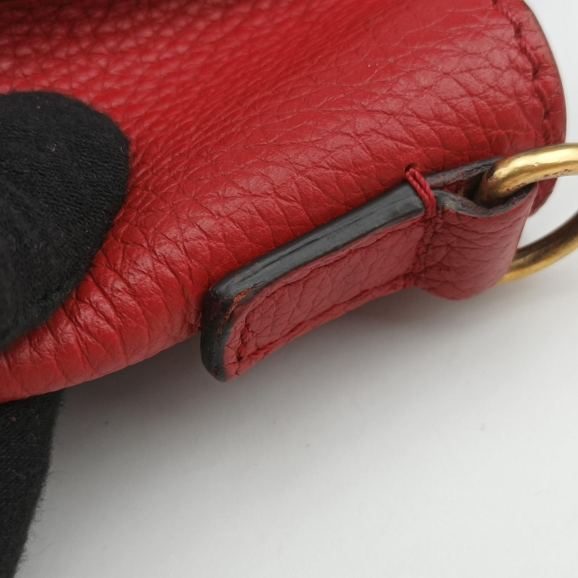 Pre-owned Celine luggage nano shopper Red Leather  handbag | stylenewstar