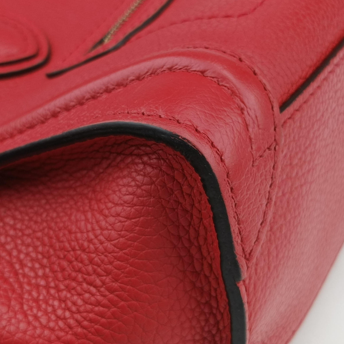 Pre-owned Celine luggage nano shopper Red Leather  handbag | stylenewstar