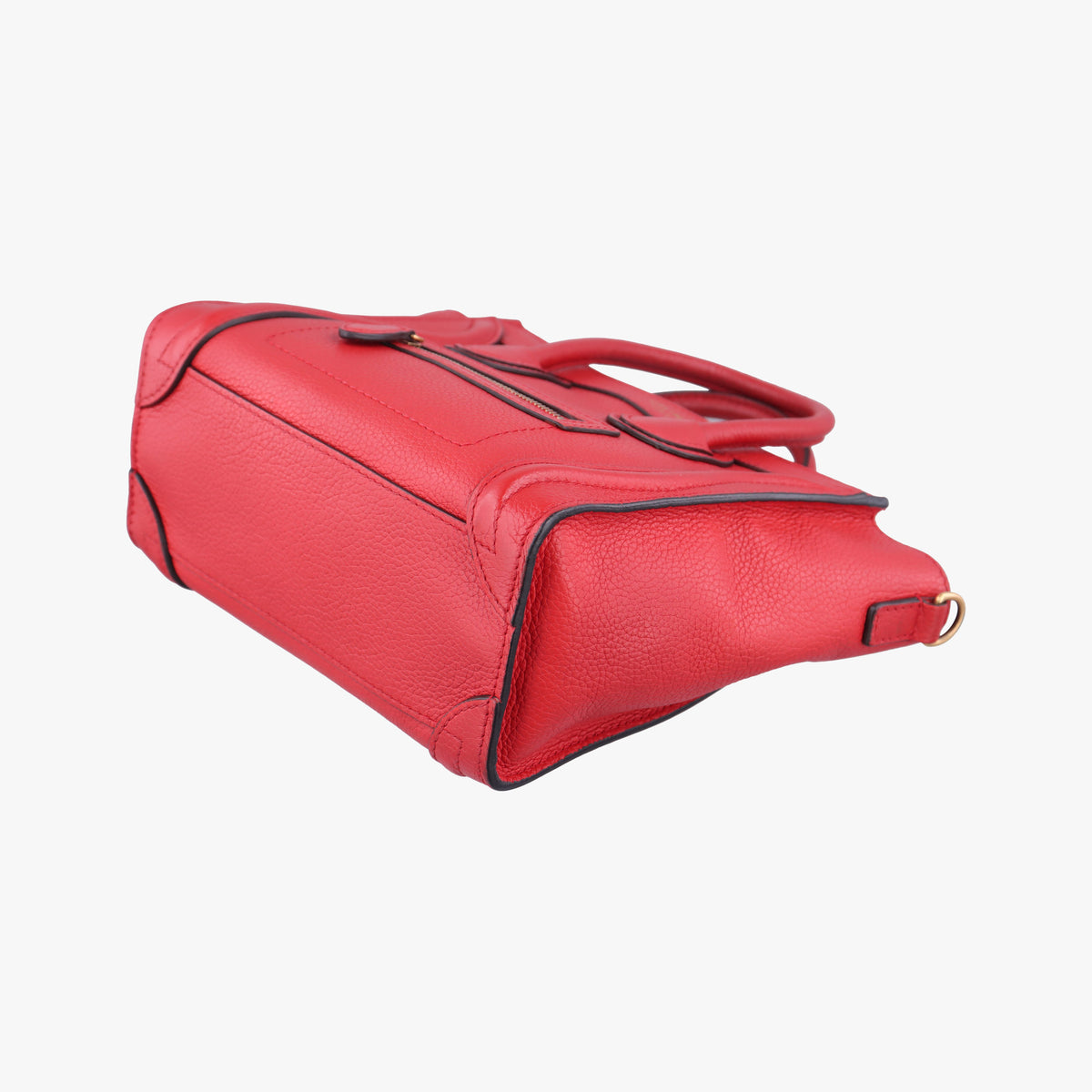 Pre-owned Celine luggage nano shopper Red Leather  handbag | stylenewstar