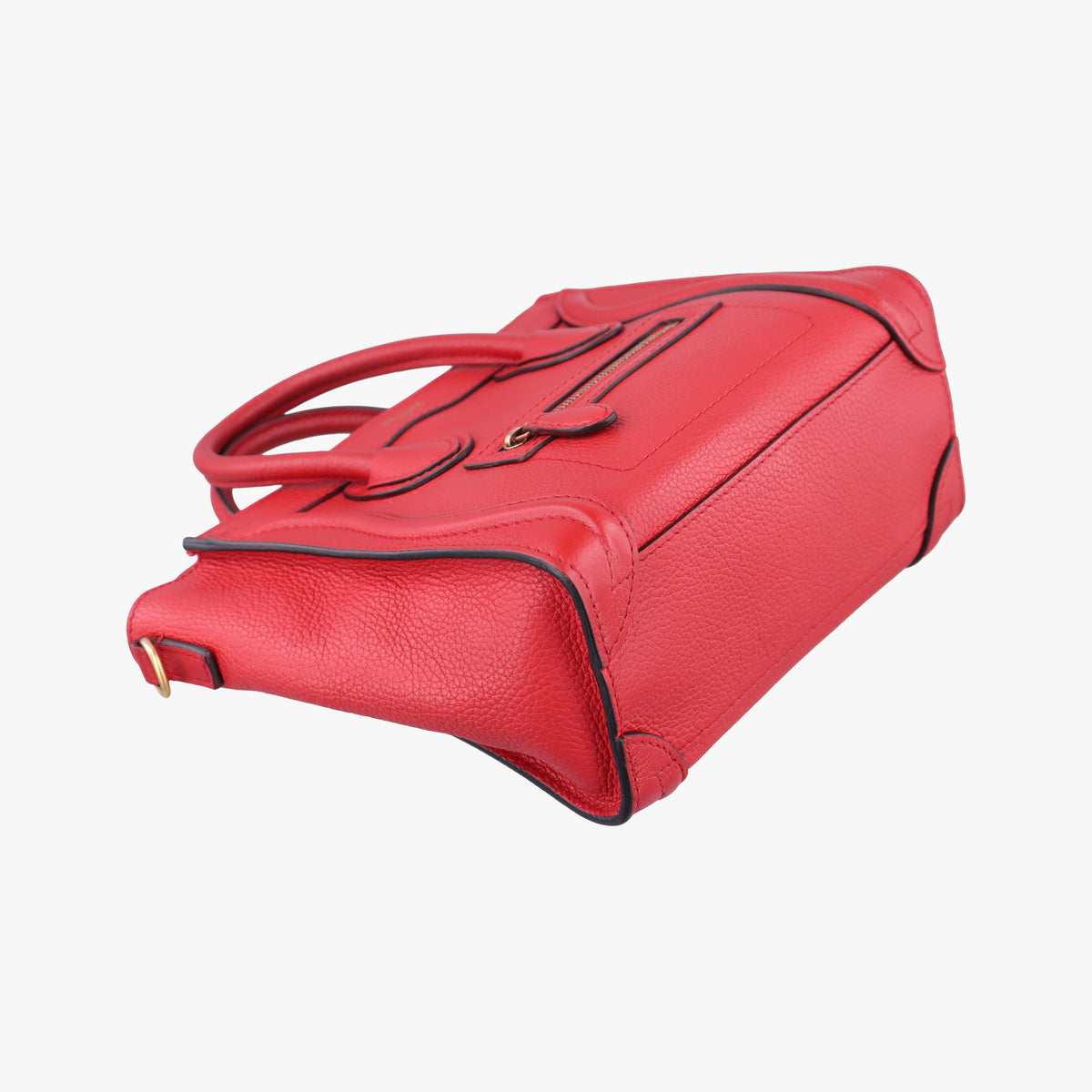 Pre-owned Celine luggage nano shopper Red Leather  handbag | stylenewstar