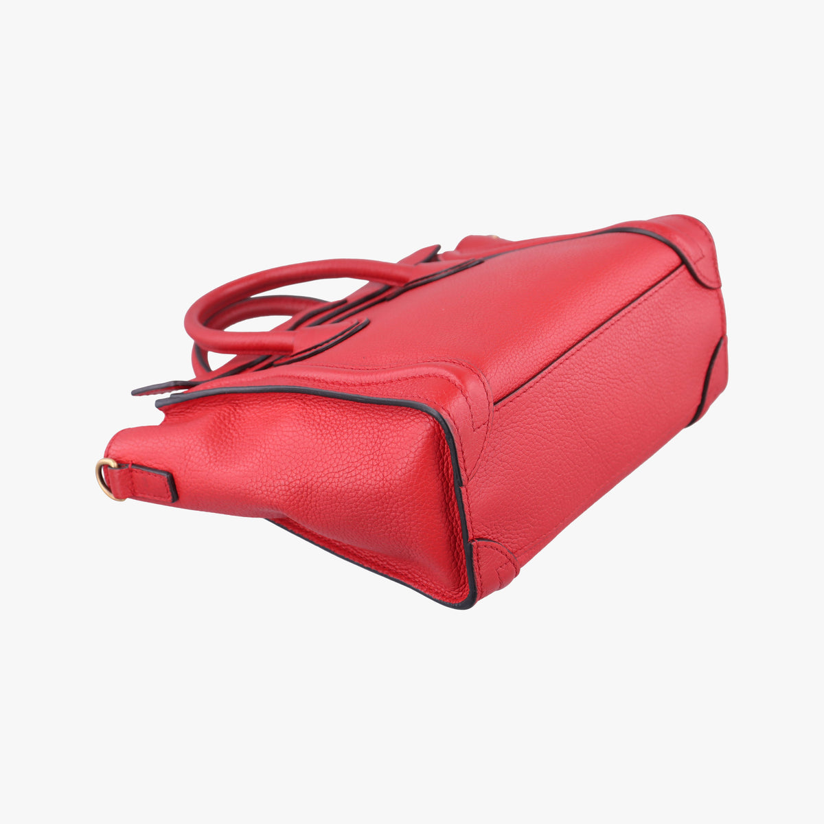 Pre-owned Celine luggage nano shopper Red Leather  handbag | stylenewstar