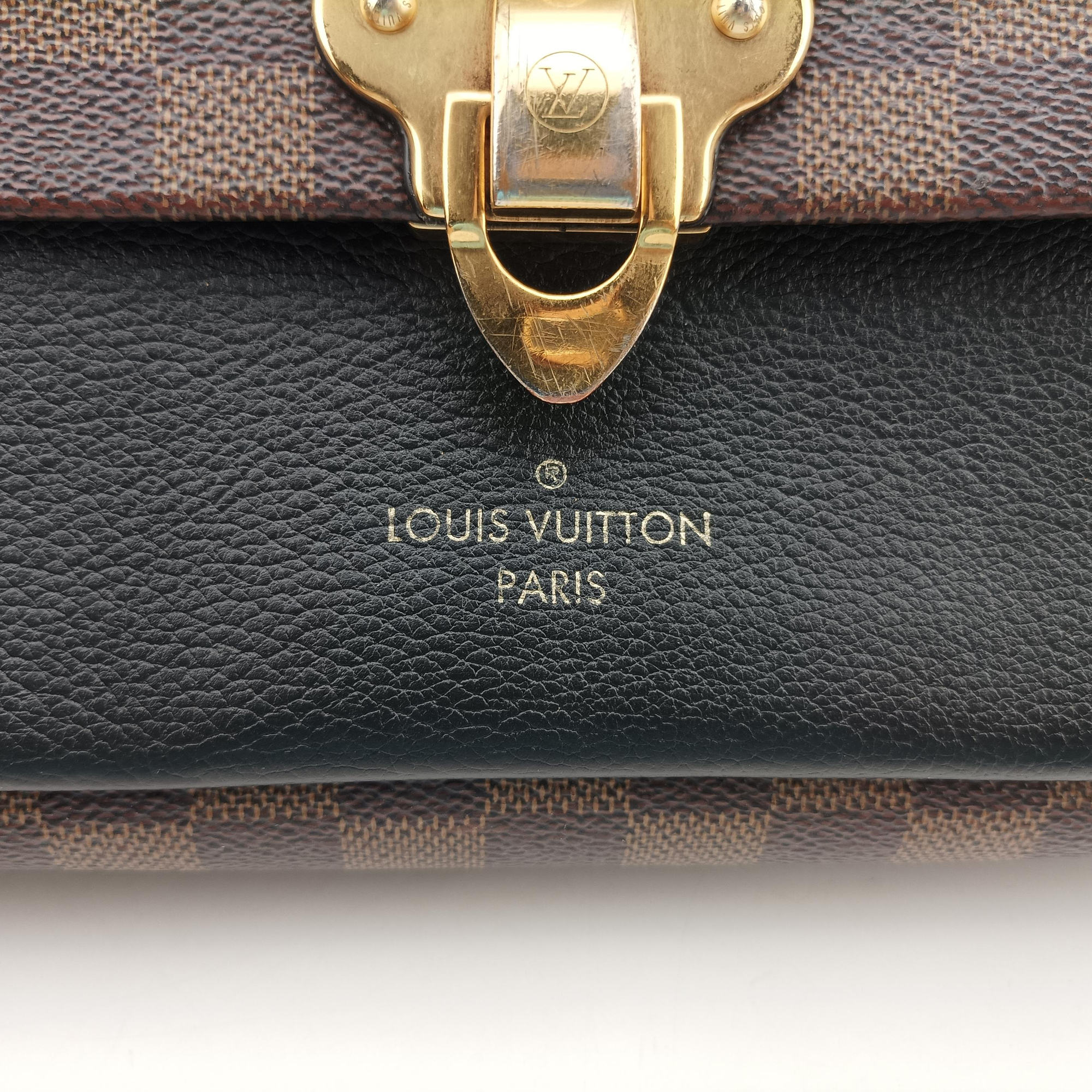 Secondhand Louis Vuitton Vavin PM EBENE×Noir Damier Canvas×calf leather N40108 shoulderbag | stylenewstar