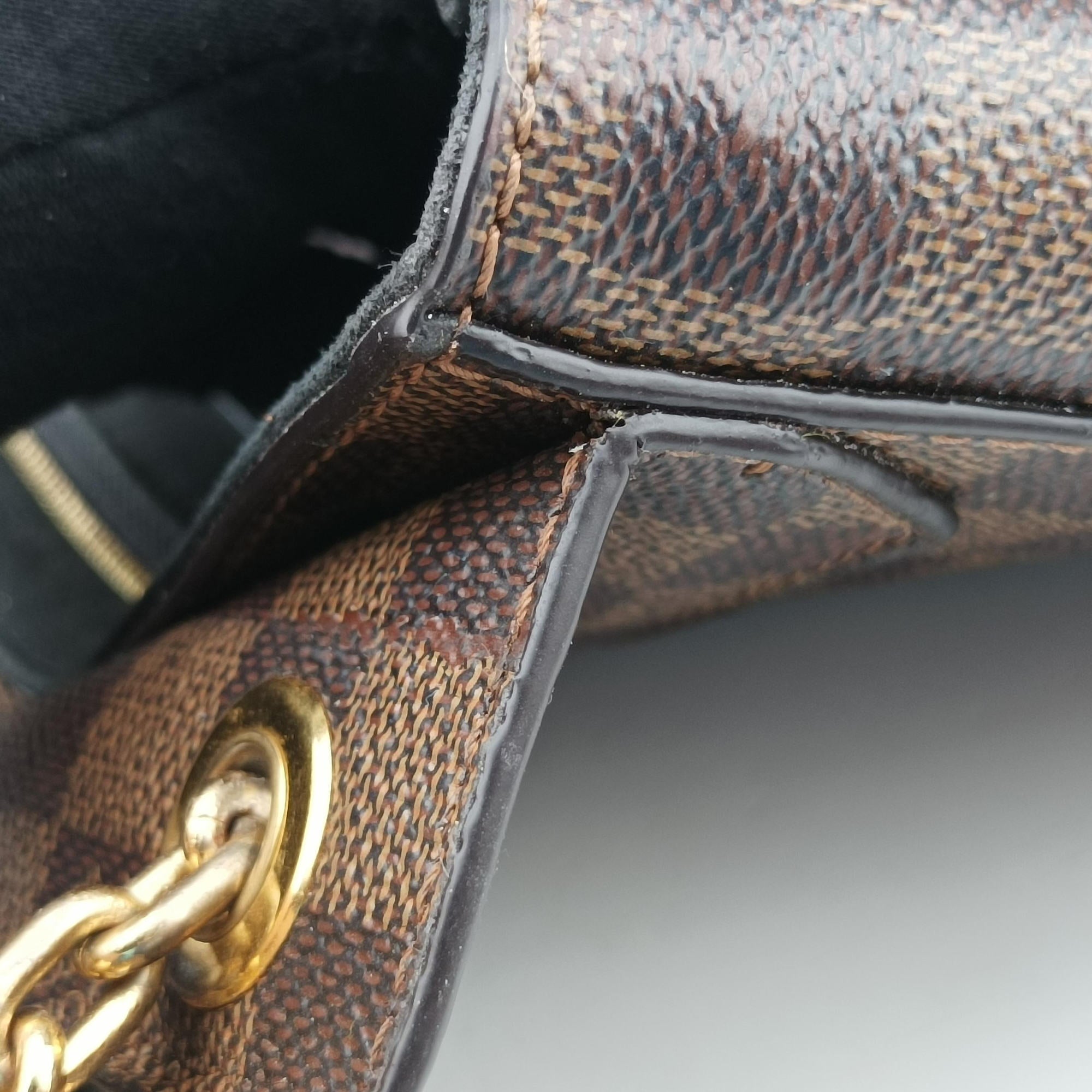 Secondhand Louis Vuitton Vavin PM EBENE×Noir Damier Canvas×calf leather N40108 shoulderbag | stylenewstar