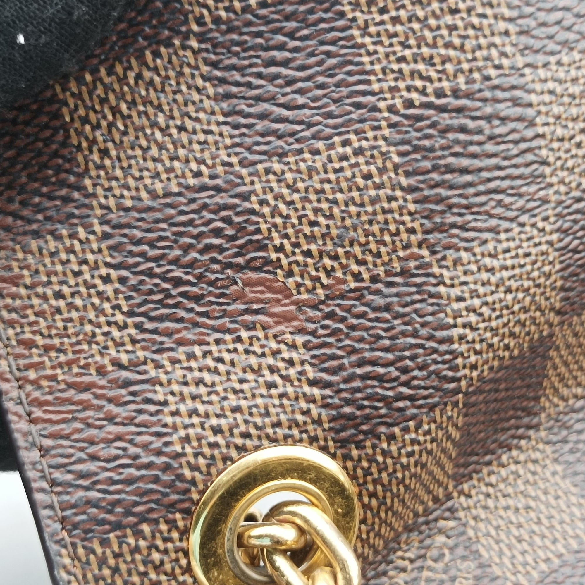Secondhand Louis Vuitton Vavin PM EBENE×Noir Damier Canvas×calf leather N40108 shoulderbag | stylenewstar