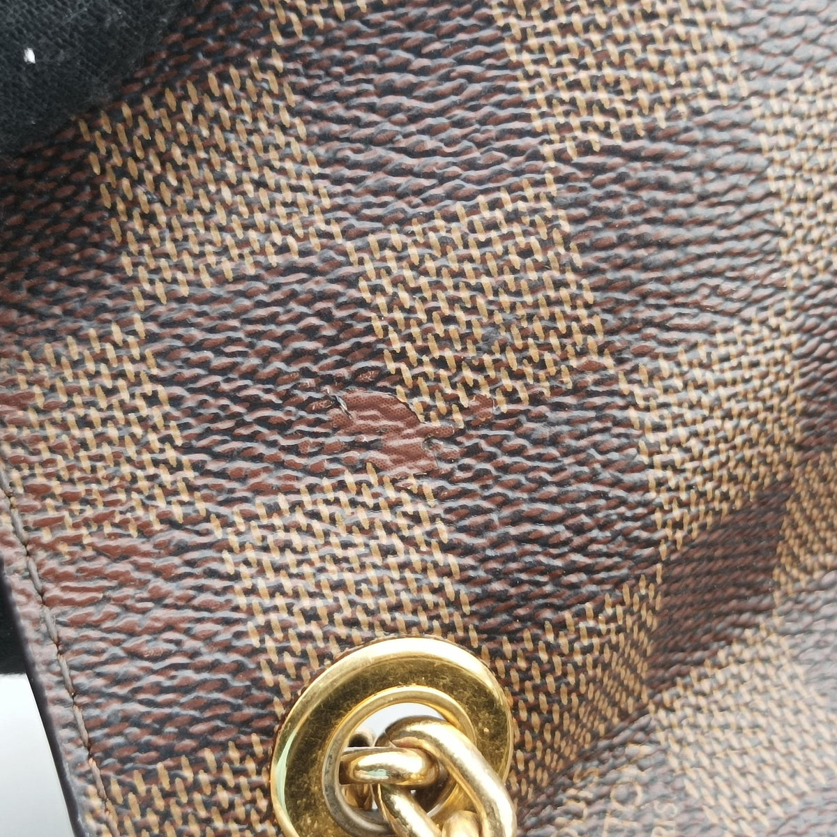 Pre-owned Louis Vuitton Vavin PM EBENE×Noir Damier Canvas×calf leather N40108 shoulderbag | stylenewstar