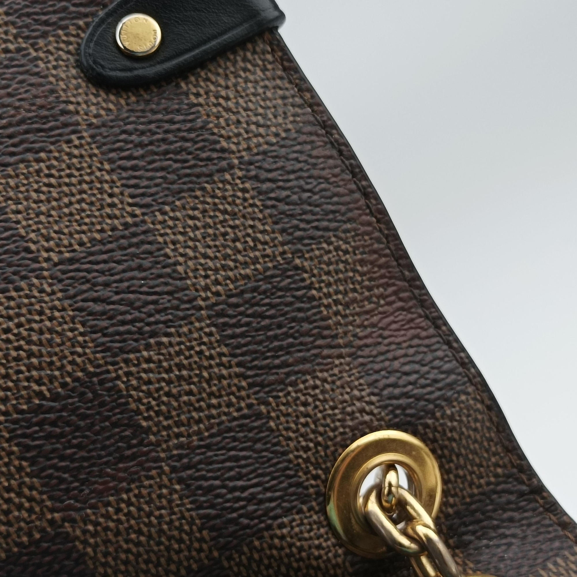 Secondhand Louis Vuitton Vavin PM EBENE×Noir Damier Canvas×calf leather N40108 shoulderbag | stylenewstar