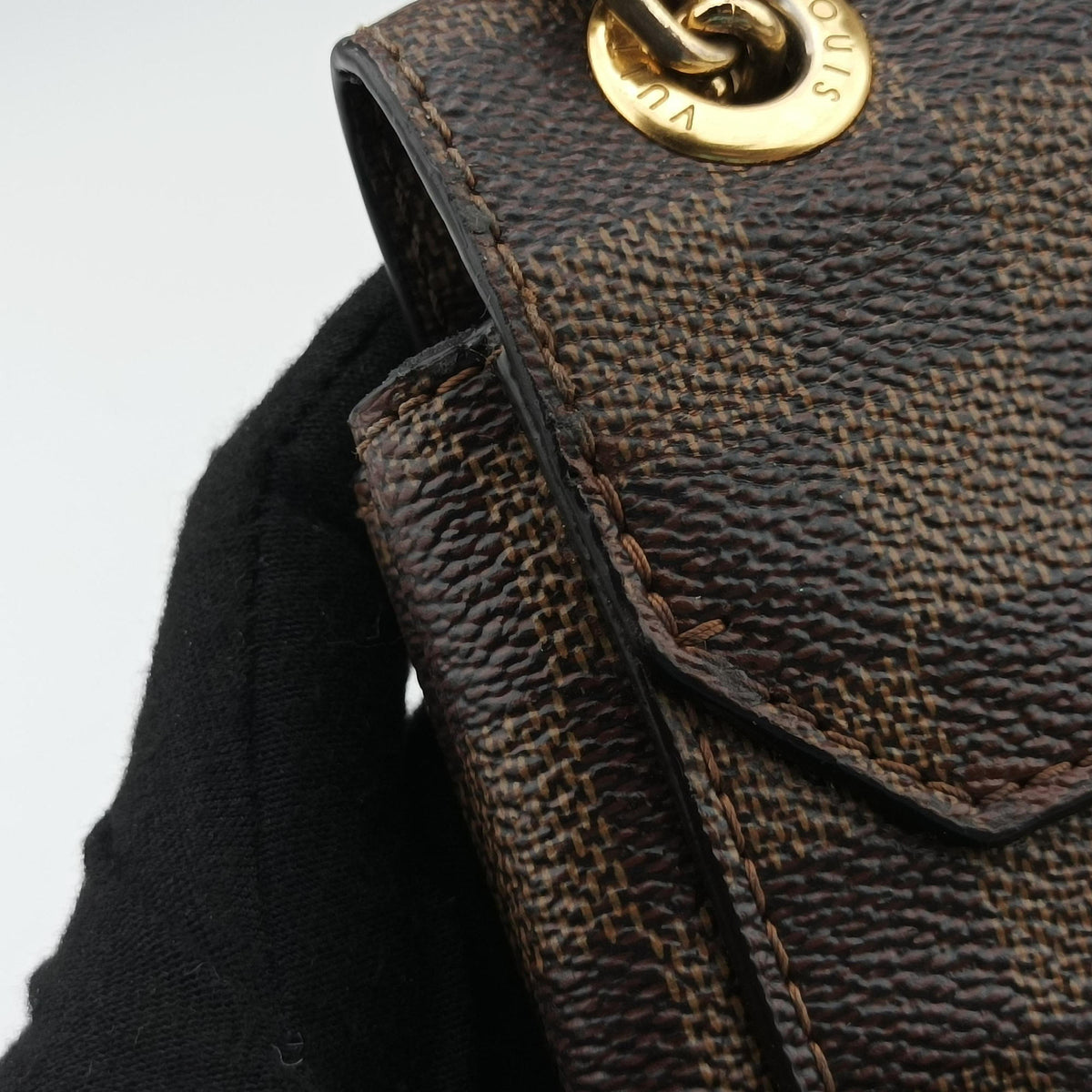 Secondhand Louis Vuitton Vavin PM EBENE×Noir Damier Canvas×calf leather N40108 shoulderbag | stylenewstar