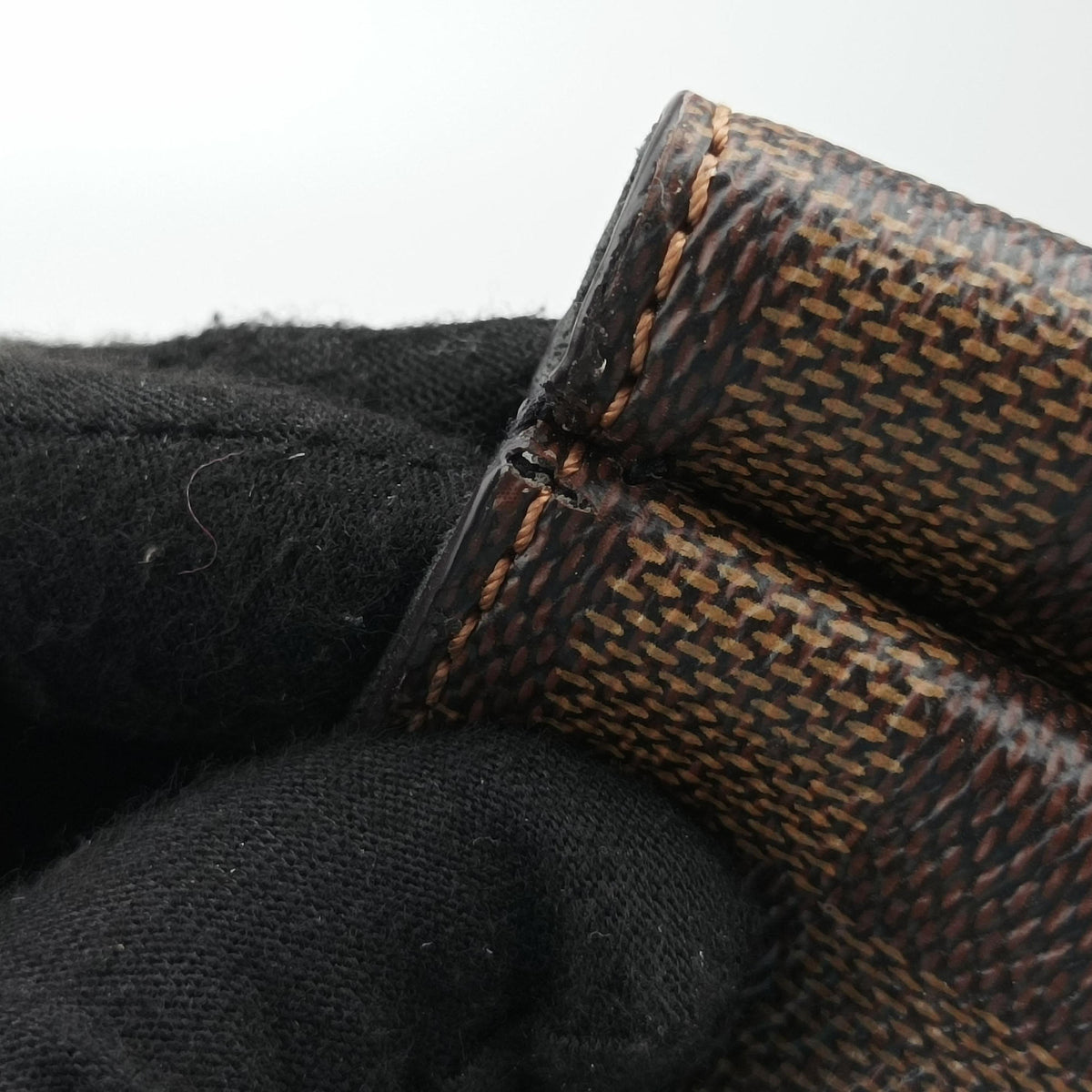 Pre-owned Louis Vuitton Vavin PM EBENE×Noir Damier Canvas×calf leather N40108 shoulderbag | stylenewstar
