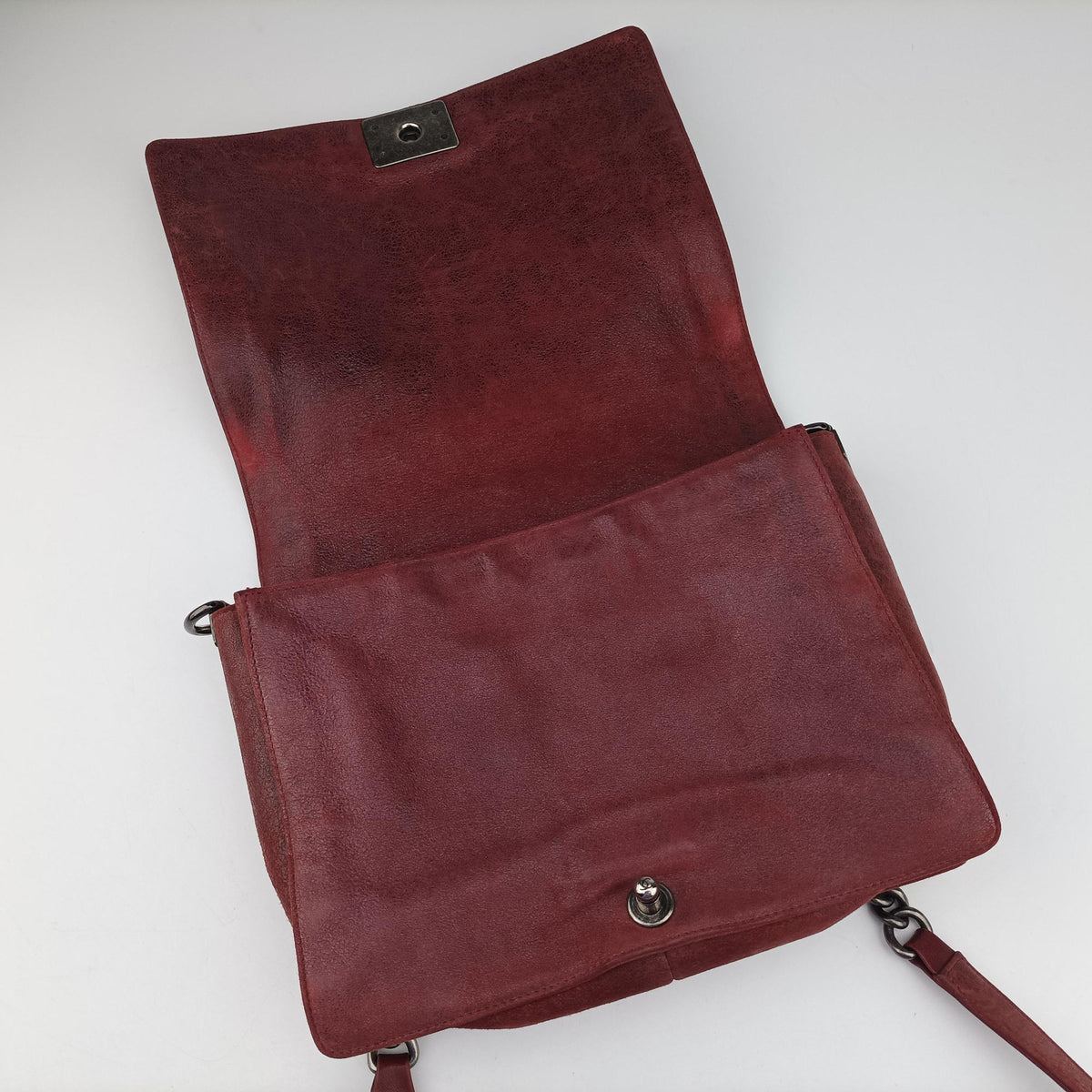 Pre-owned Chanel BOY CHANEL Red Leather A67951 shoulderbag | stylenewstar