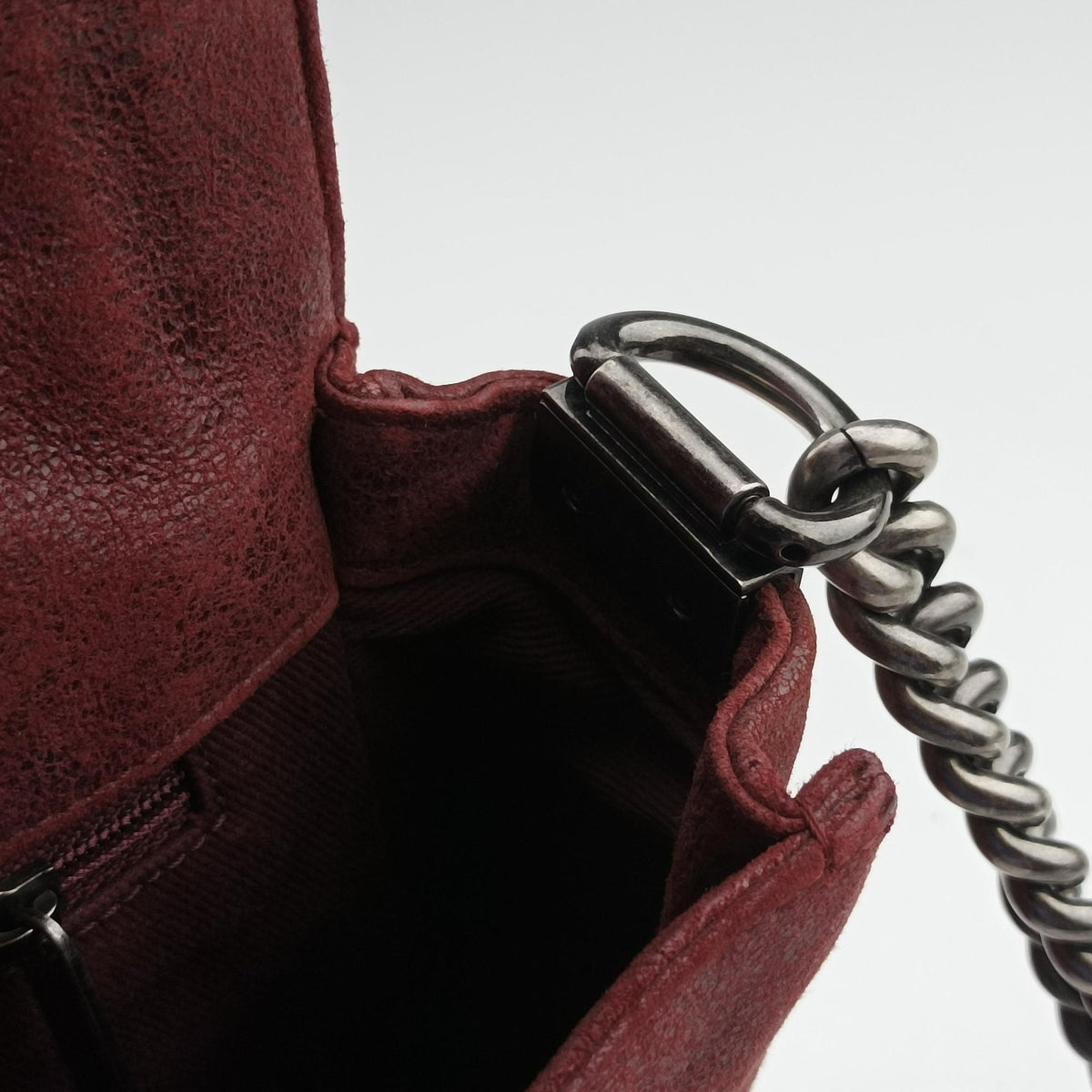 Pre-owned Chanel BOY CHANEL Red Leather A67951 shoulderbag | stylenewstar