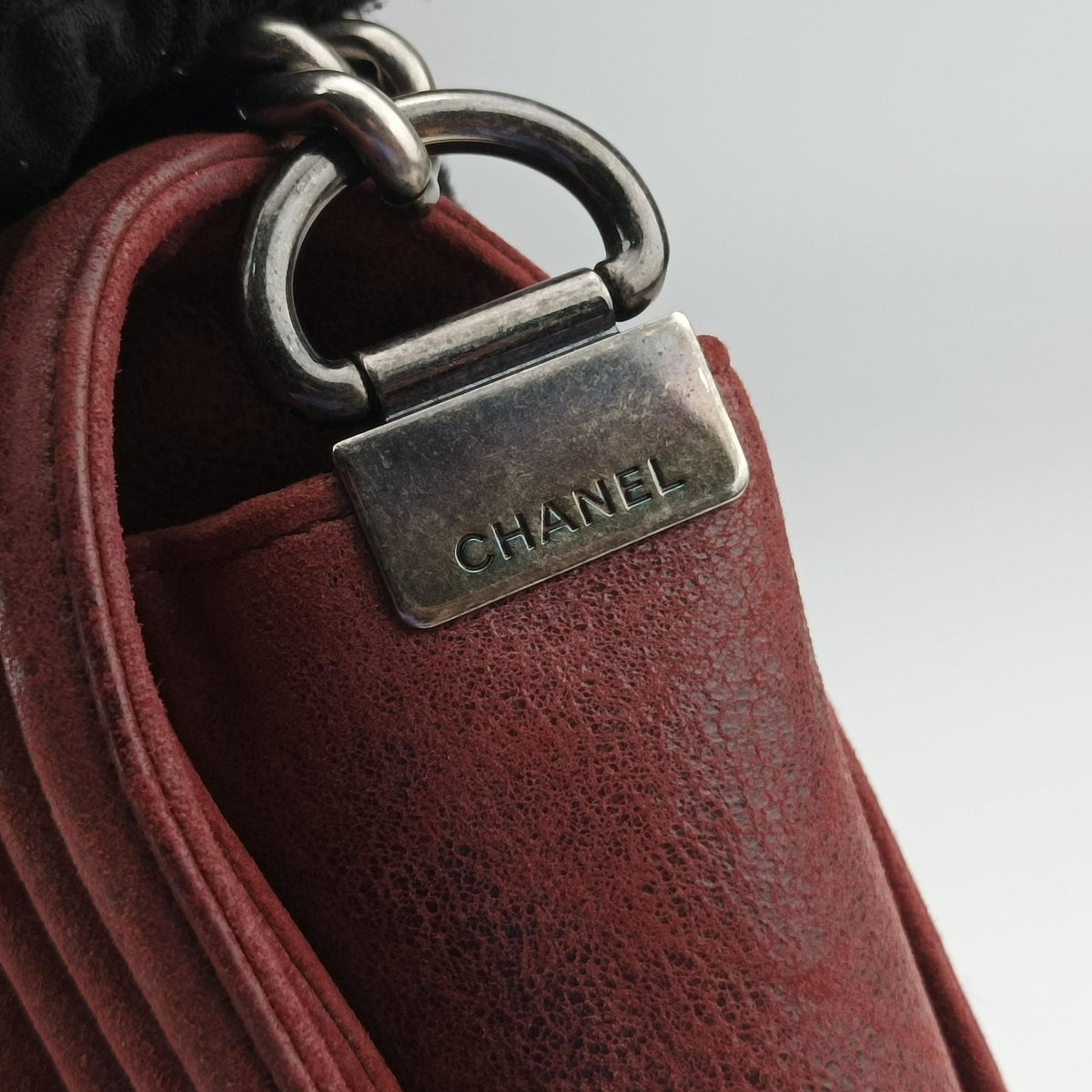 Pre-owned Chanel BOY CHANEL Red Leather A67951 shoulderbag | stylenewstar