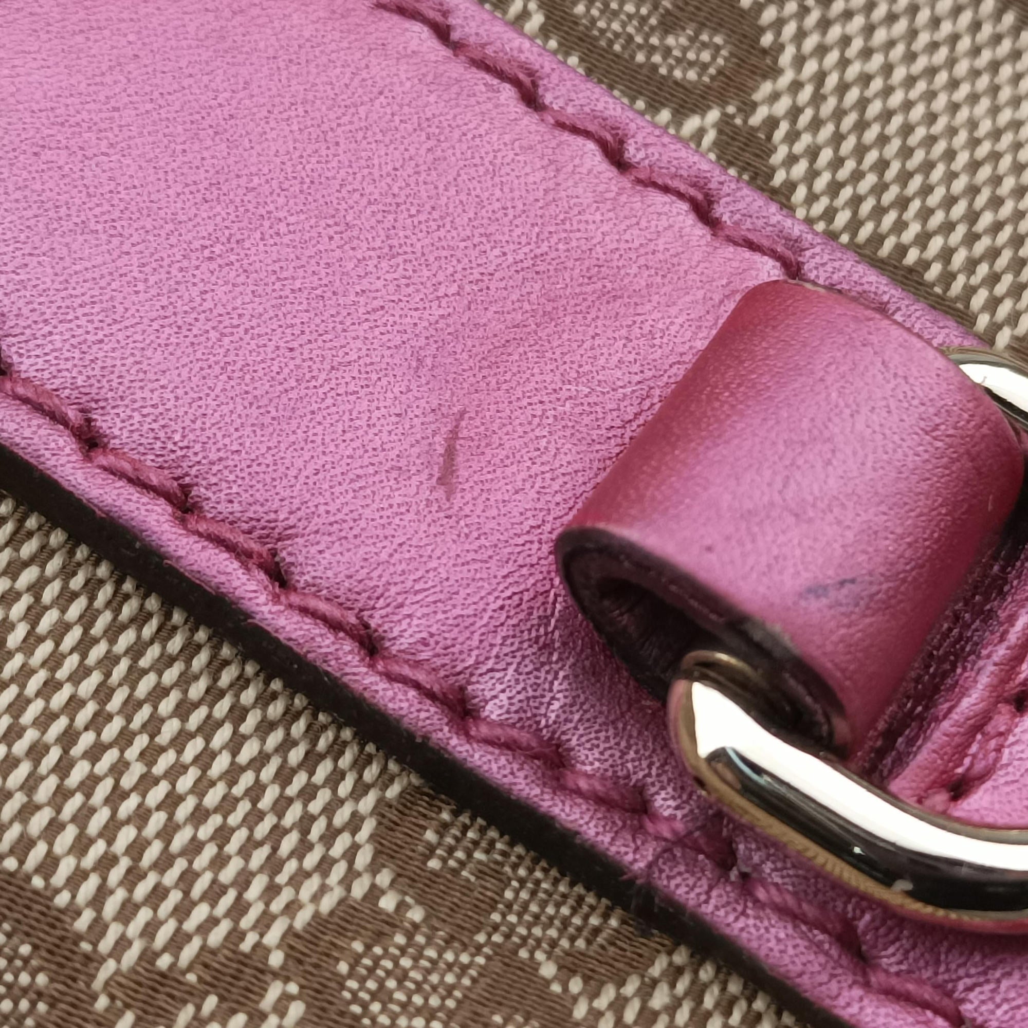 Pre-owned Gucci Heart Bit charm Beige × Pink Canvas×Leather 269955 shoulderbag | stylenewstar