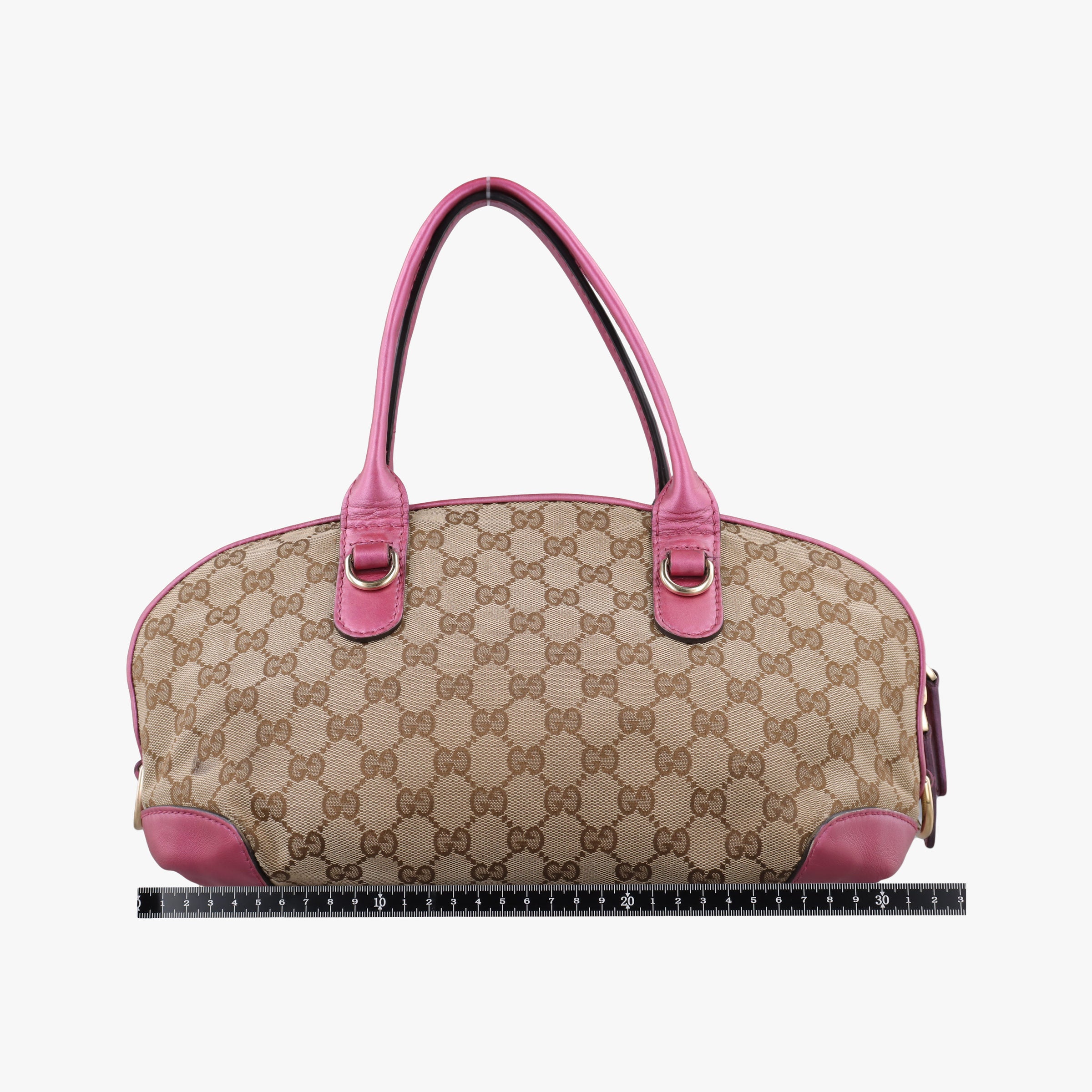 Pre-owned Gucci Heart Bit charm Beige × Pink Canvas×Leather 269955 shoulderbag | stylenewstar