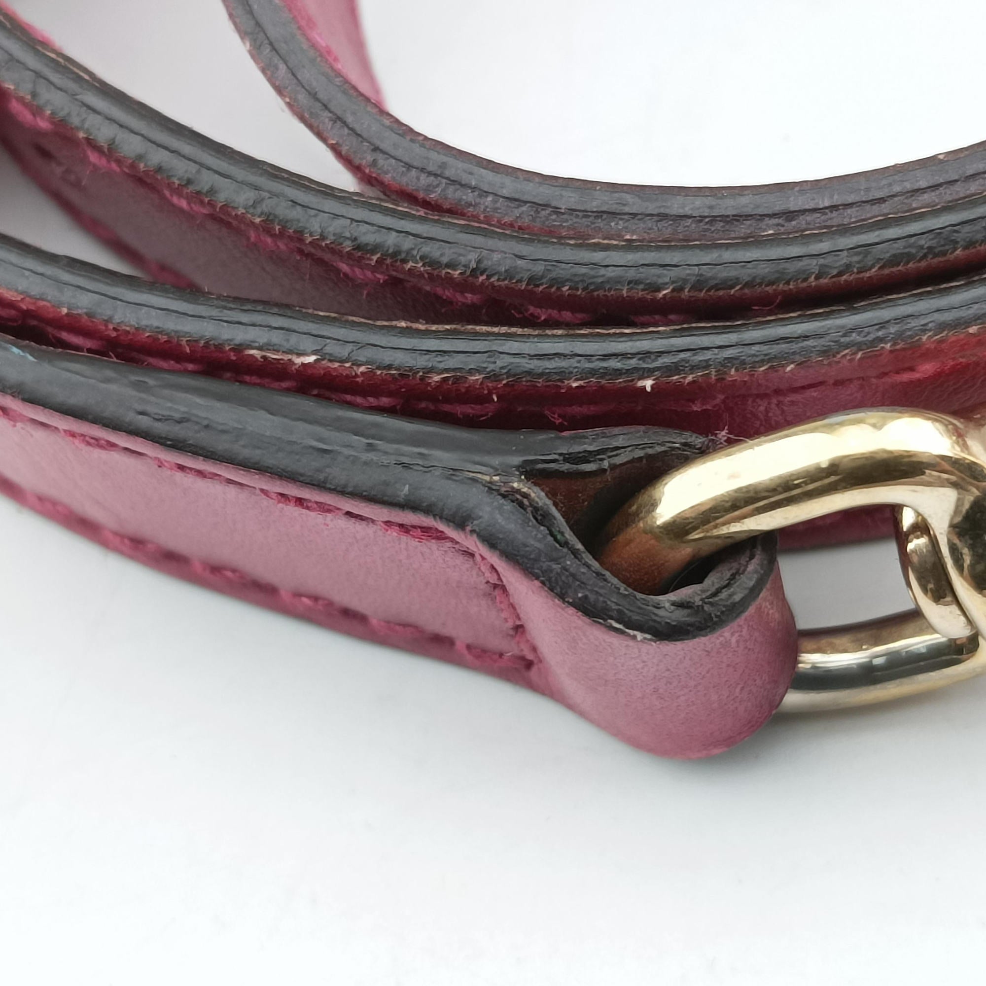 Pre-owned Gucci Heart Bit charm Beige × Pink Canvas×Leather 269955 shoulderbag | stylenewstar