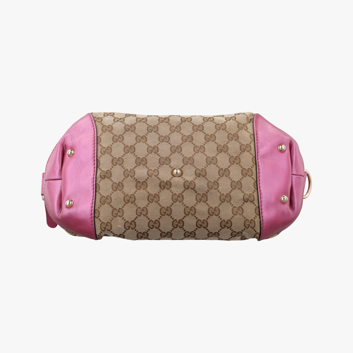 Pre-owned Gucci Heart Bit charm Beige × Pink Canvas×Leather 269955 shoulderbag | stylenewstar