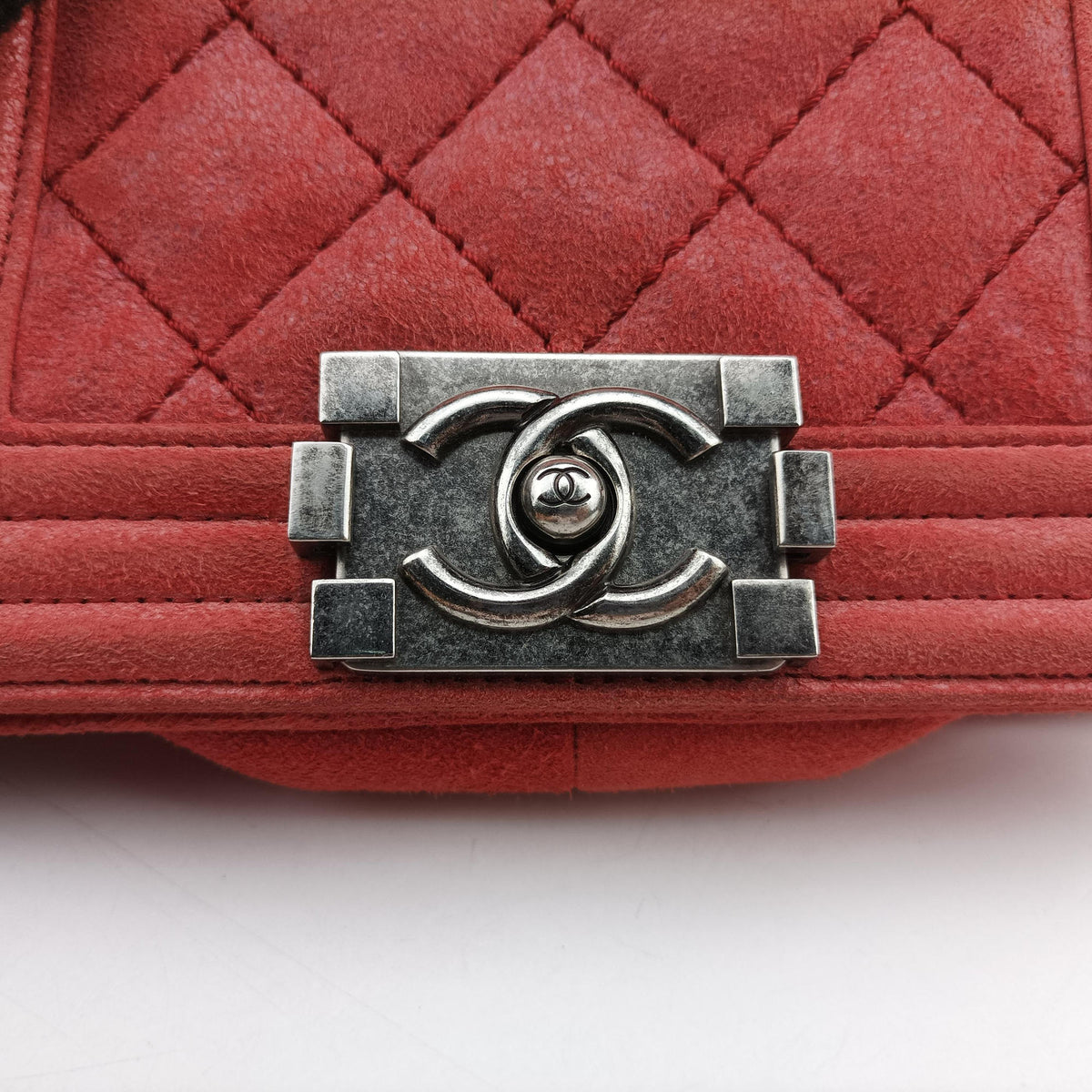 Pre-owned Chanel BOY CHANEL Red Leather A67952 shoulderbag | stylenewstar