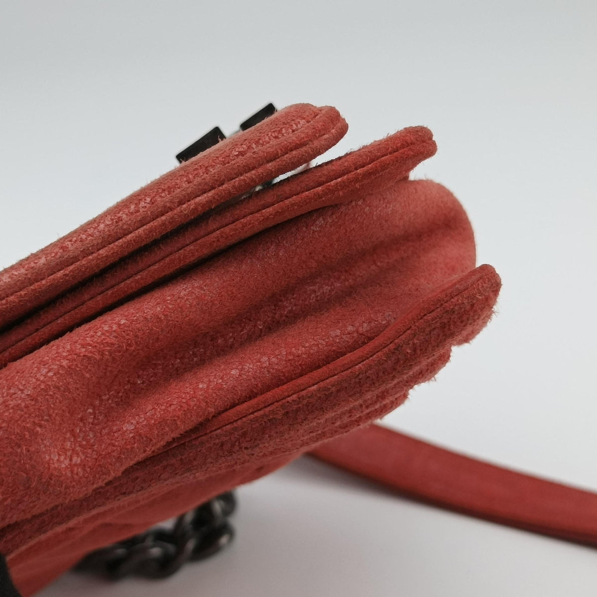 Pre-owned Chanel BOY CHANEL Red Leather A67952 shoulderbag | stylenewstar