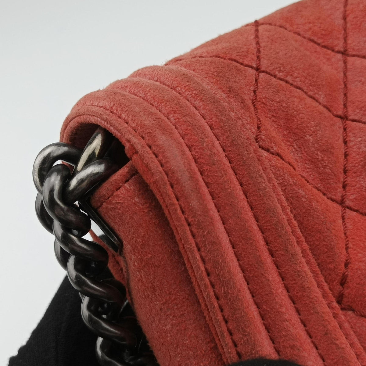 Pre-owned Chanel BOY CHANEL Red Leather A67952 shoulderbag | stylenewstar